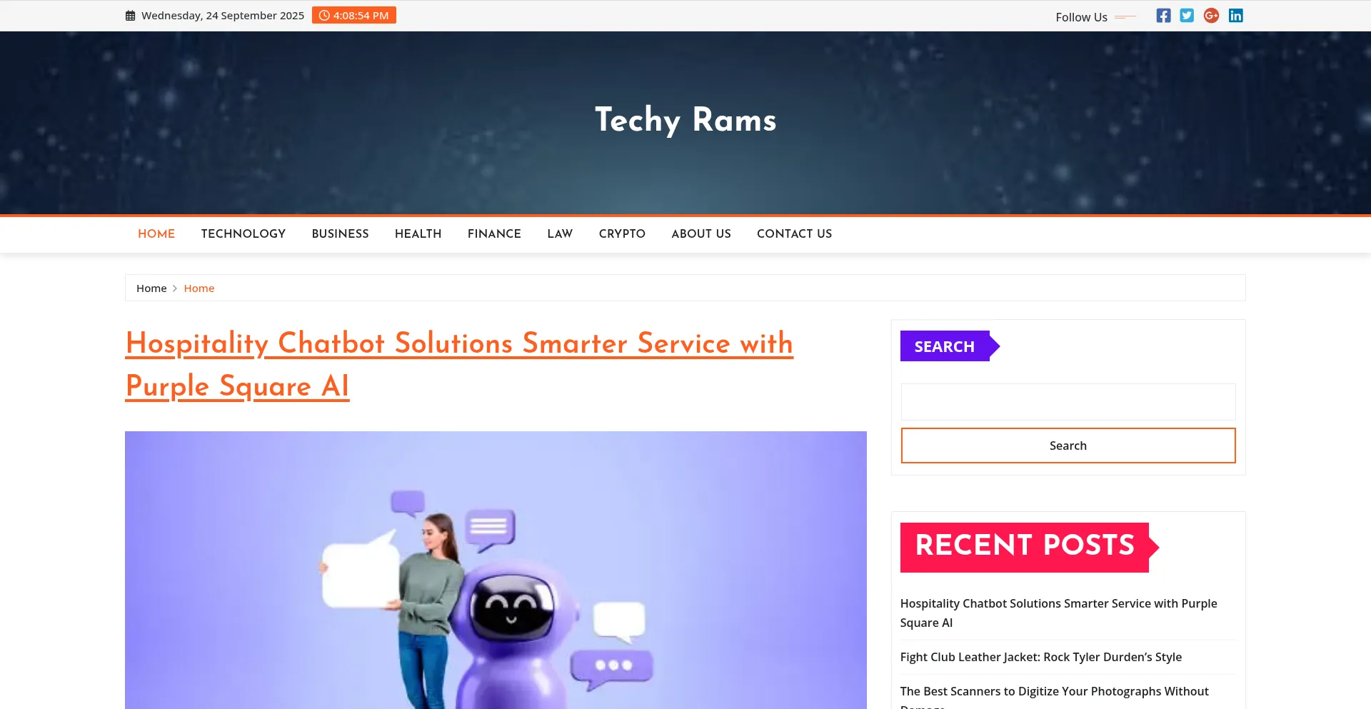 Techyrams.com Screenshot
