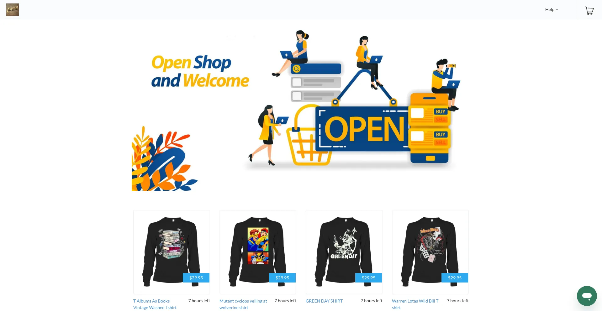 Website screenshot of Teestylez.shop