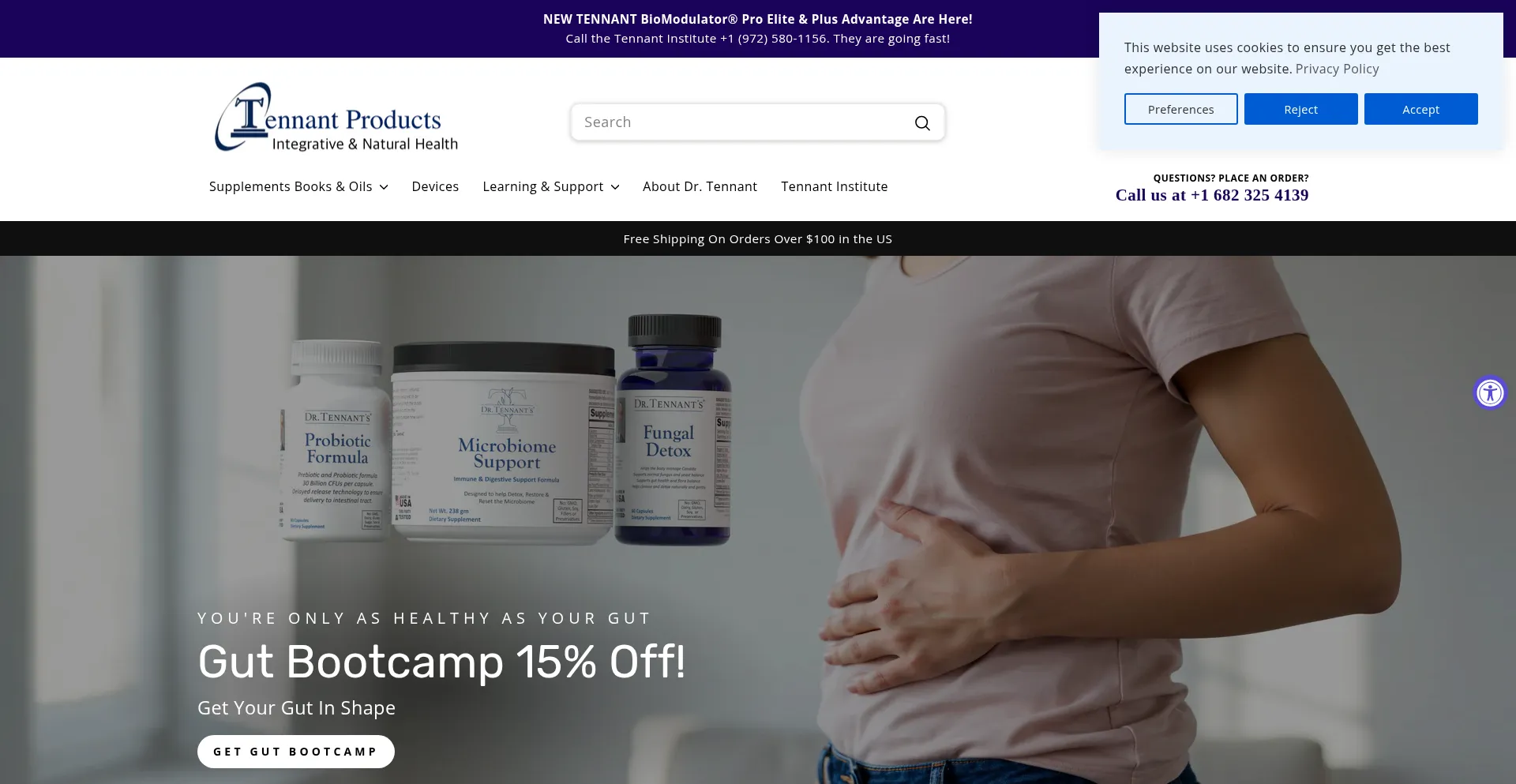 Website screenshot of Tennantproducts.com