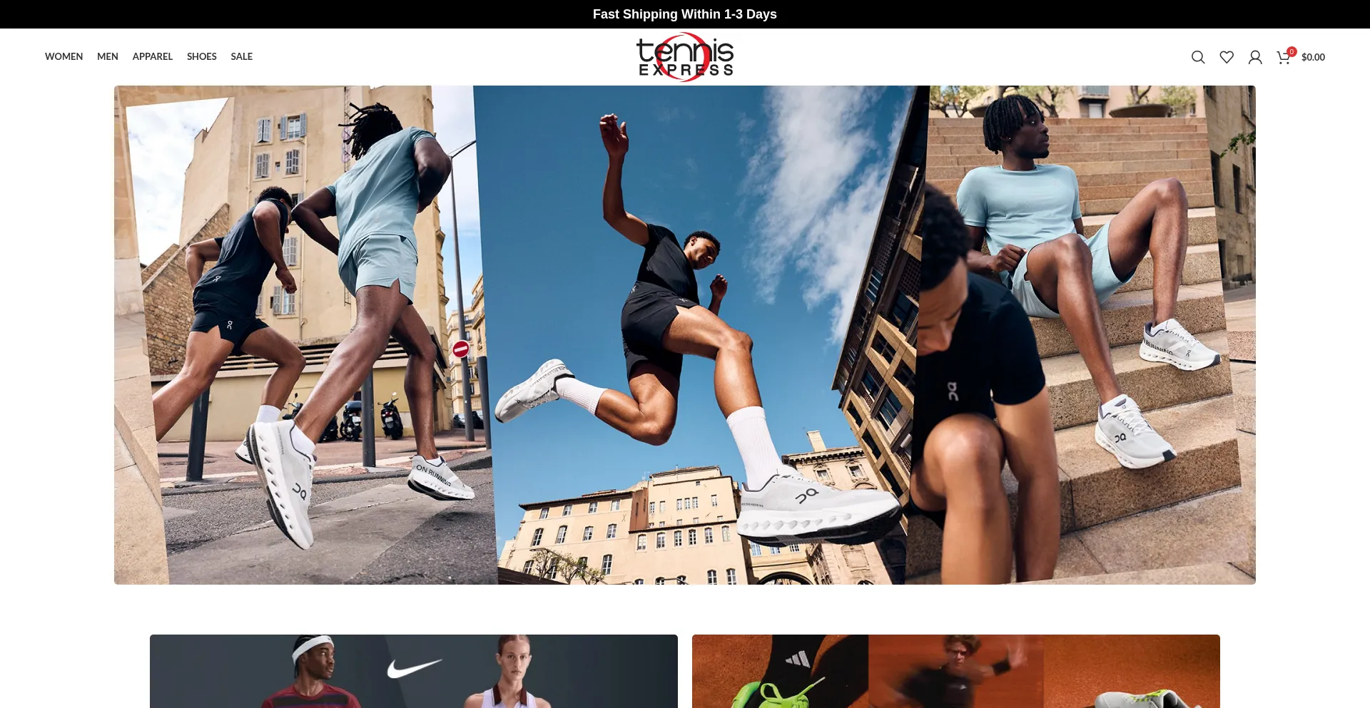 Website screenshot of Tennisfansclub.shop