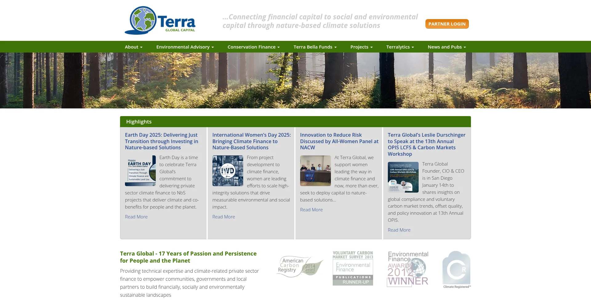Website screenshot of Terraglobalcapital.com