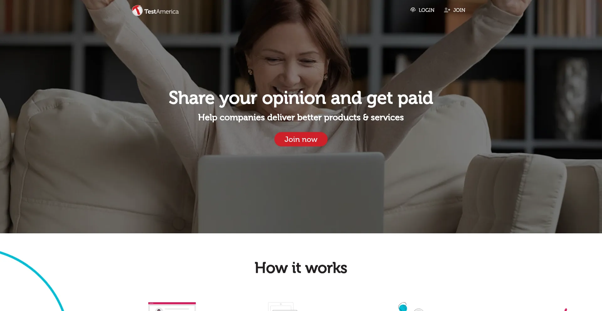 Website screenshot of Testamericaonline.com