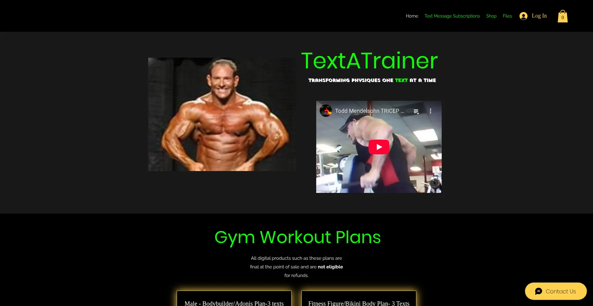 Website screenshot of Textatrainer.com