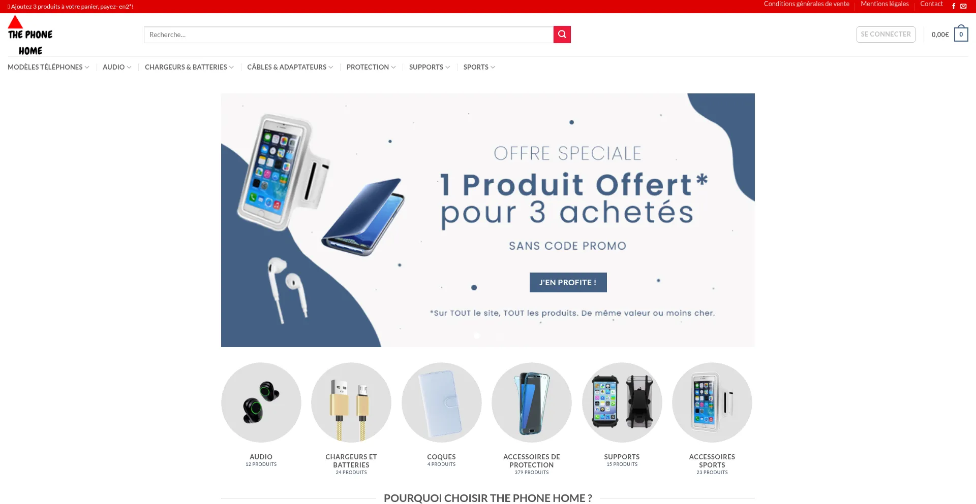Website screenshot of The-phone-home.com