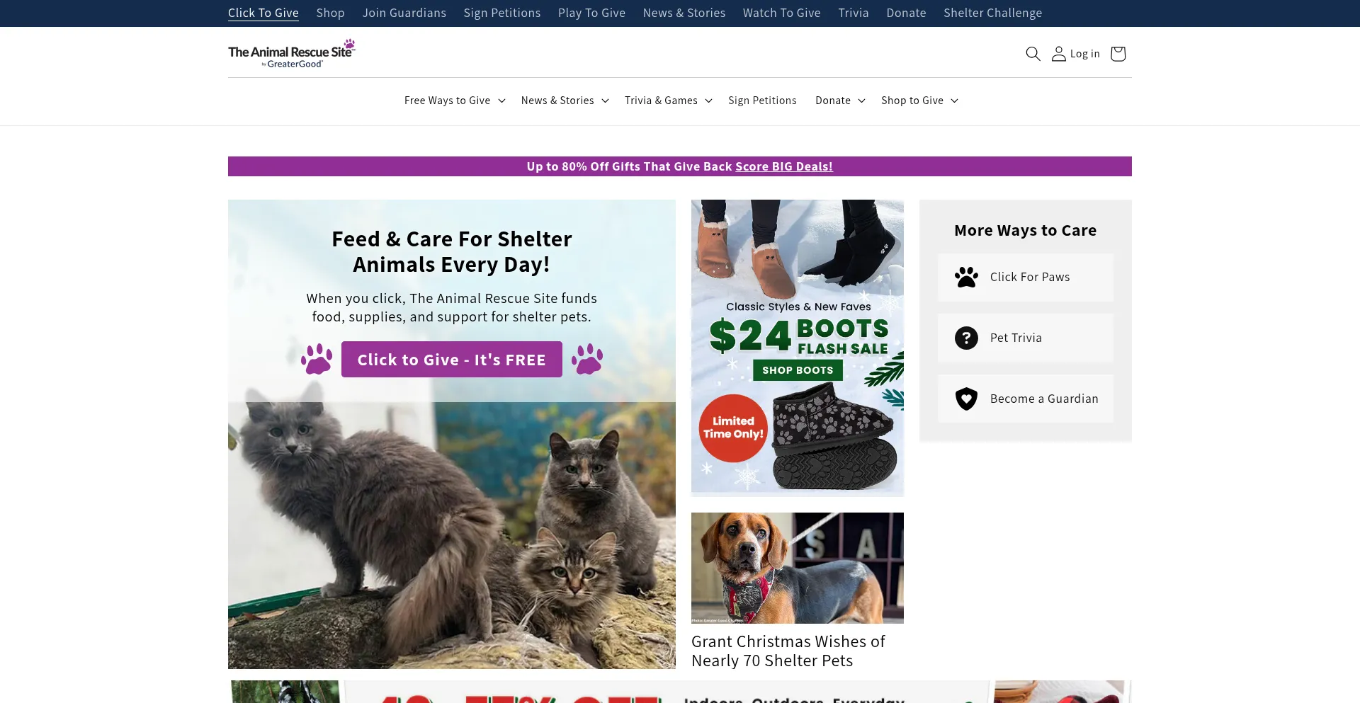 Theanimalrescuesite.greatergood.com