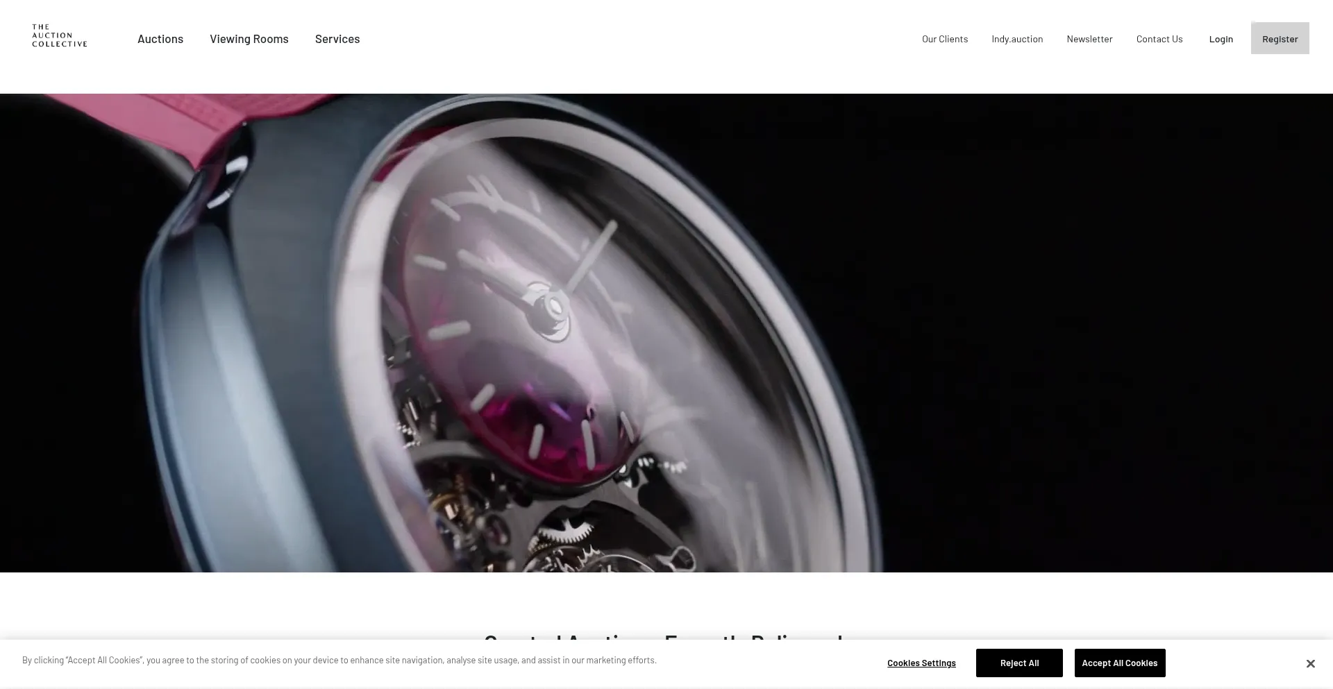 Website screenshot of Theauctioncollective.com