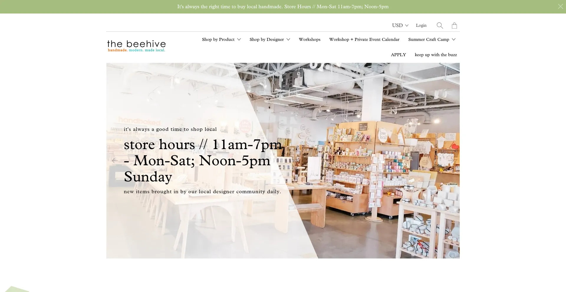 Website screenshot of Thebeehiveatl.com