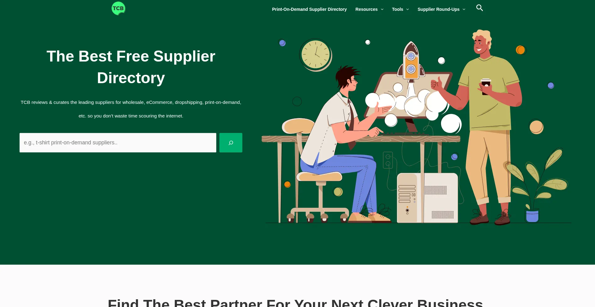 Website screenshot of Thecleverbusiness.com