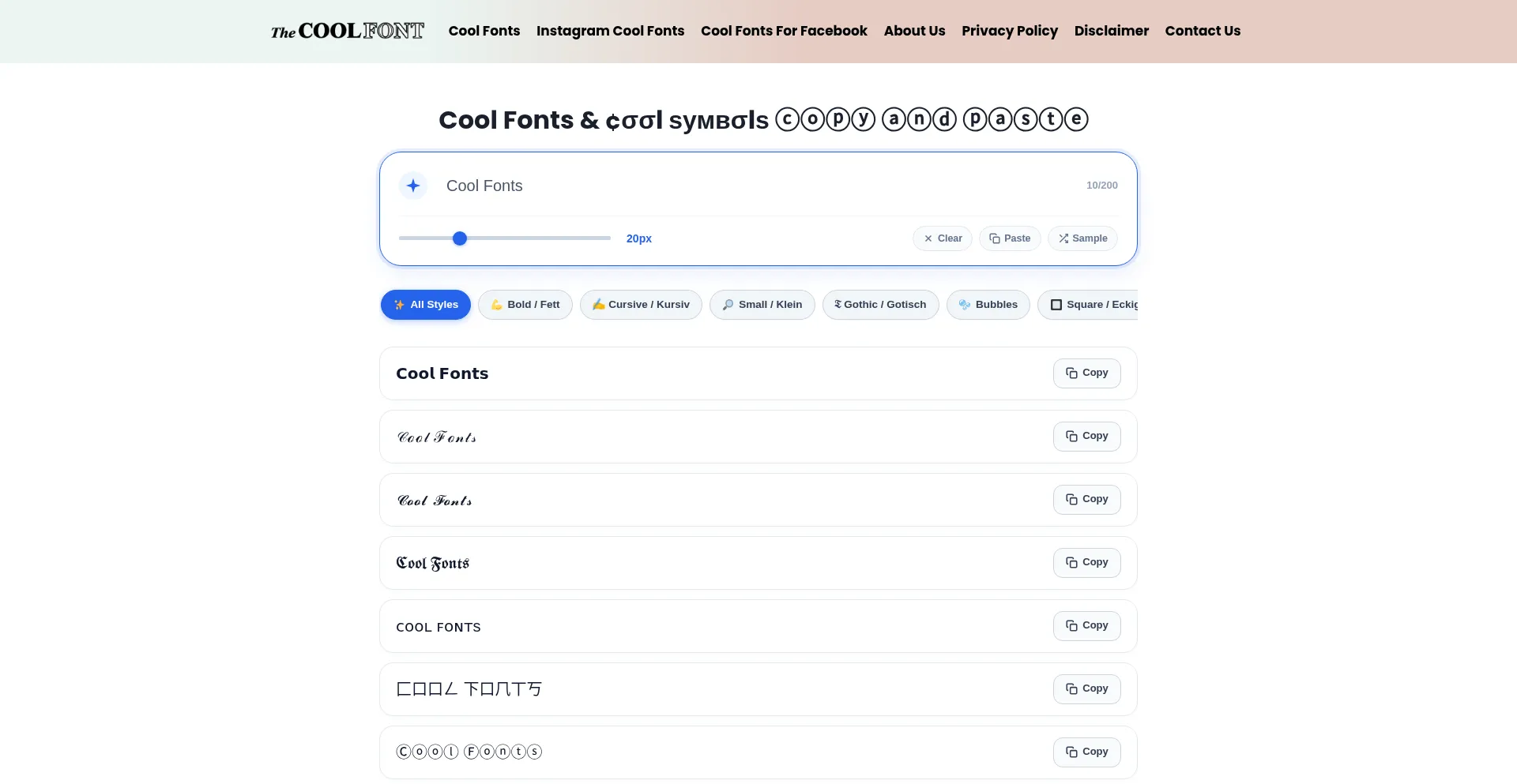 Thecoolfont.com
