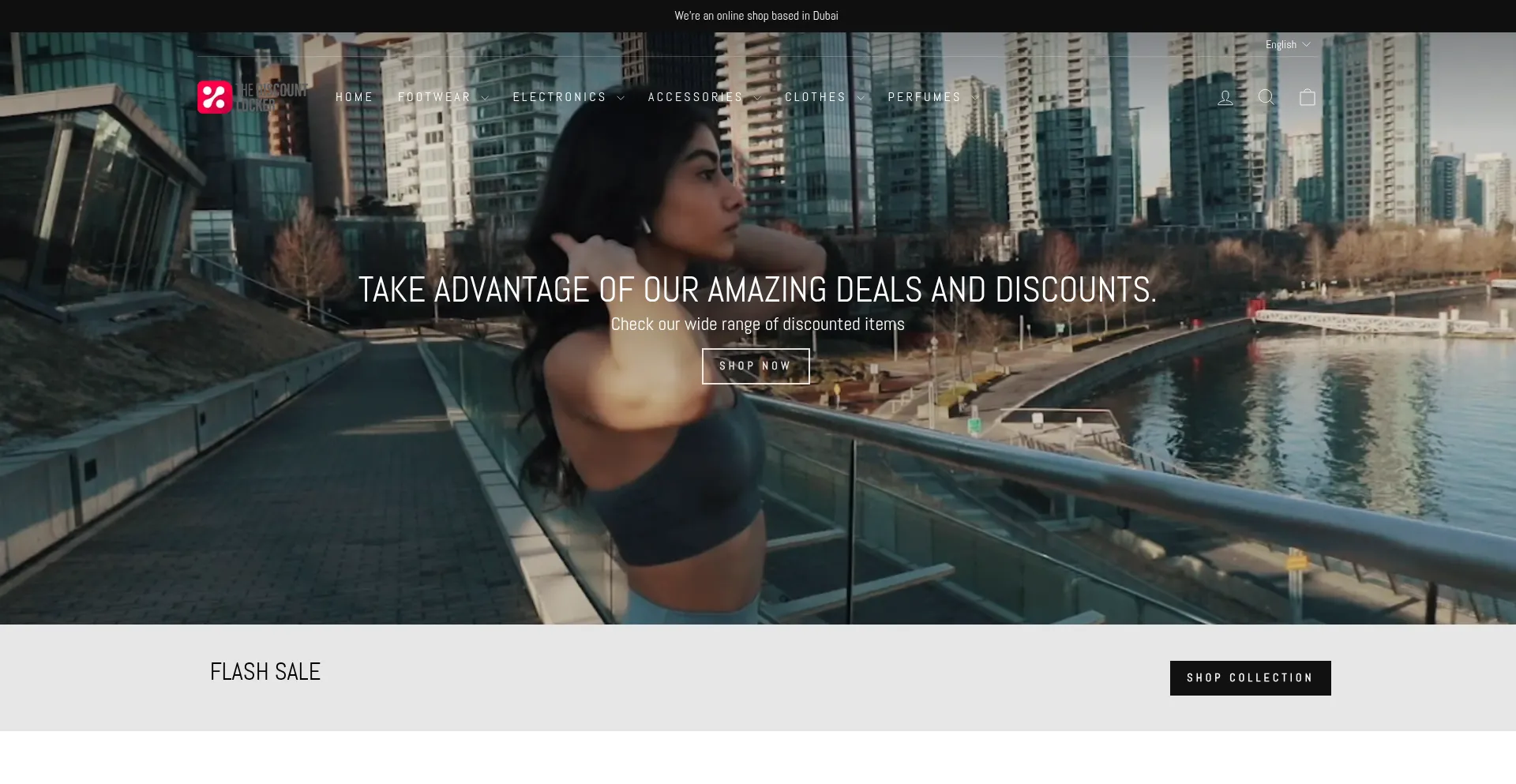 Website screenshot of Thediscountlocker.com