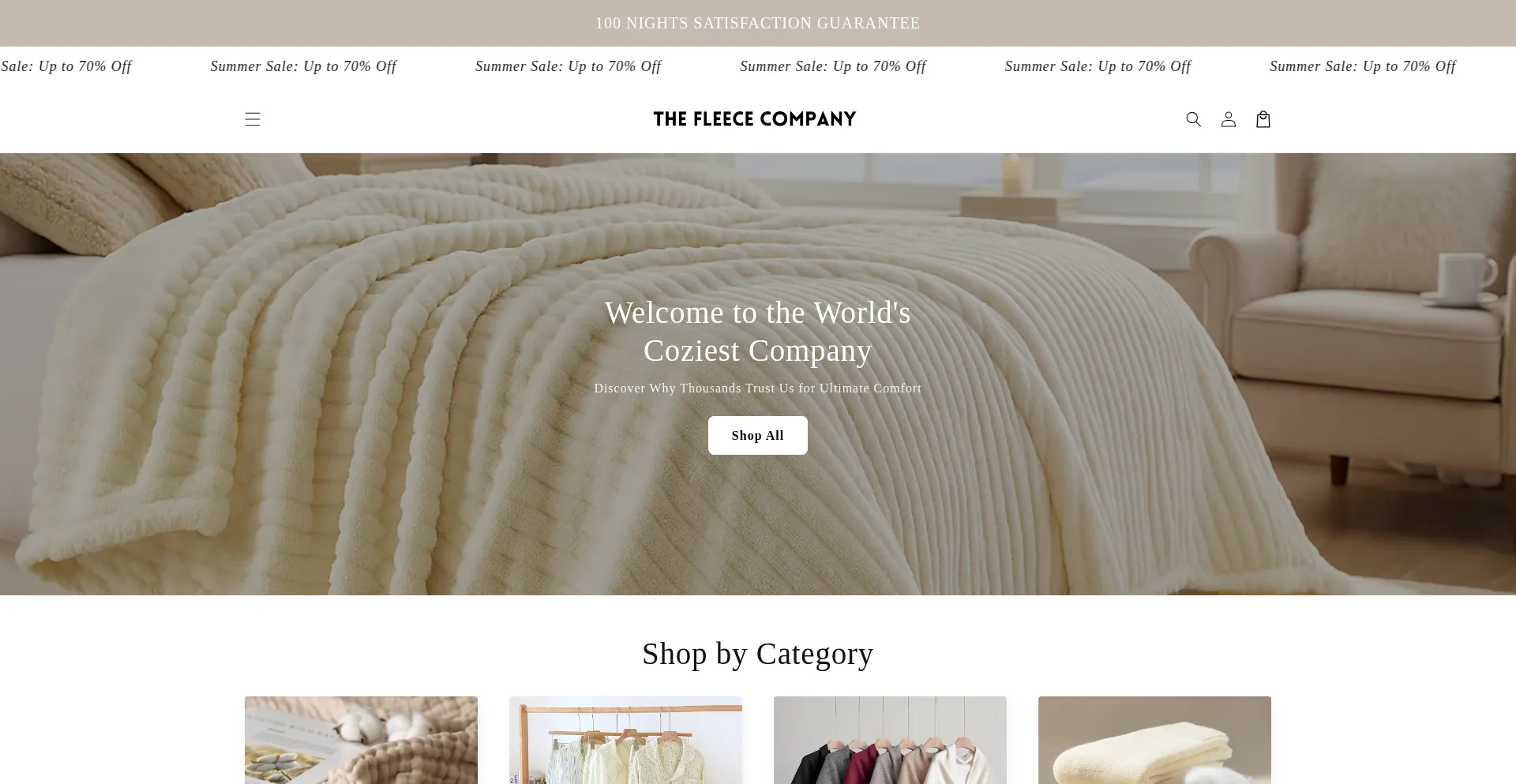 Thefleeceblanket.com Screenshot