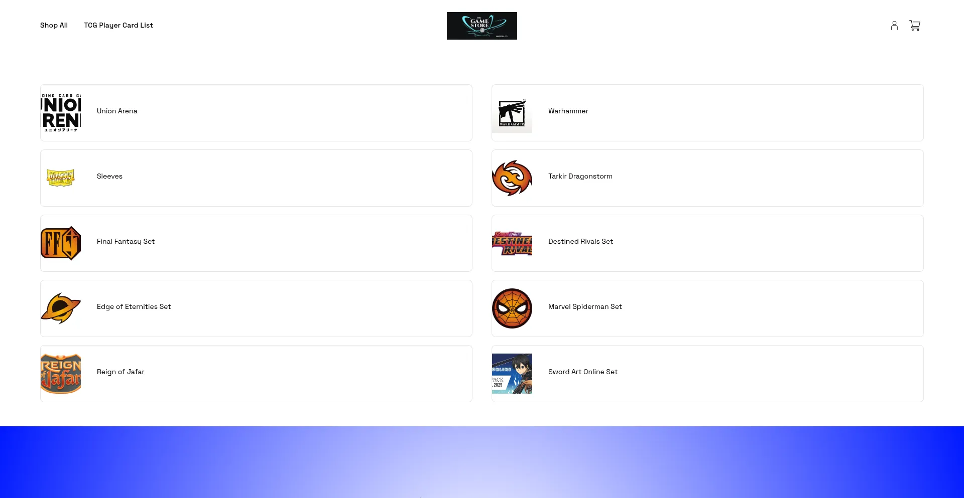 Website screenshot of Thegamestoremineola.com