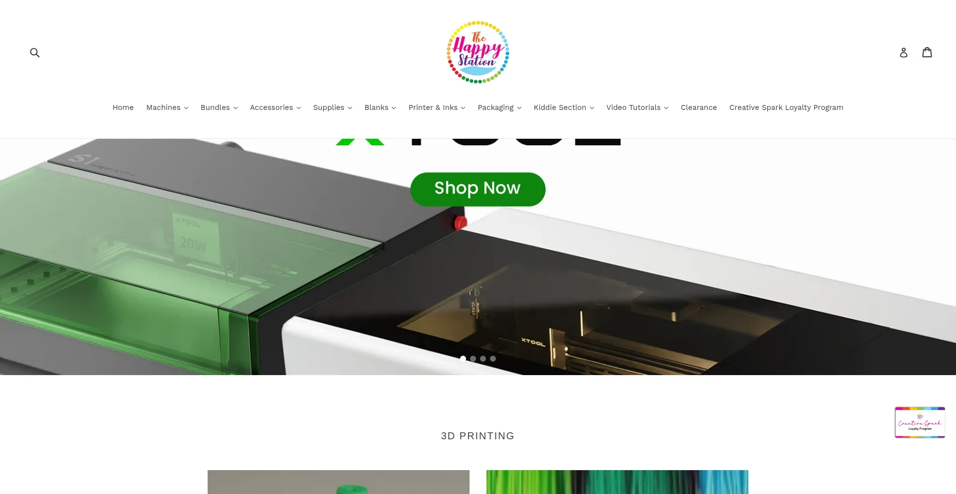 Website screenshot of Thehappystation.com.ph