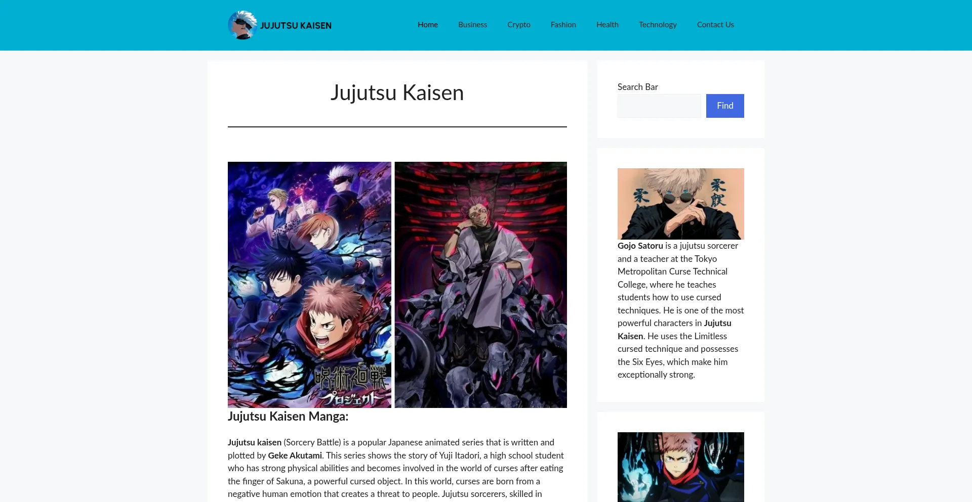 Thejujutsukaisenread.com Screenshot