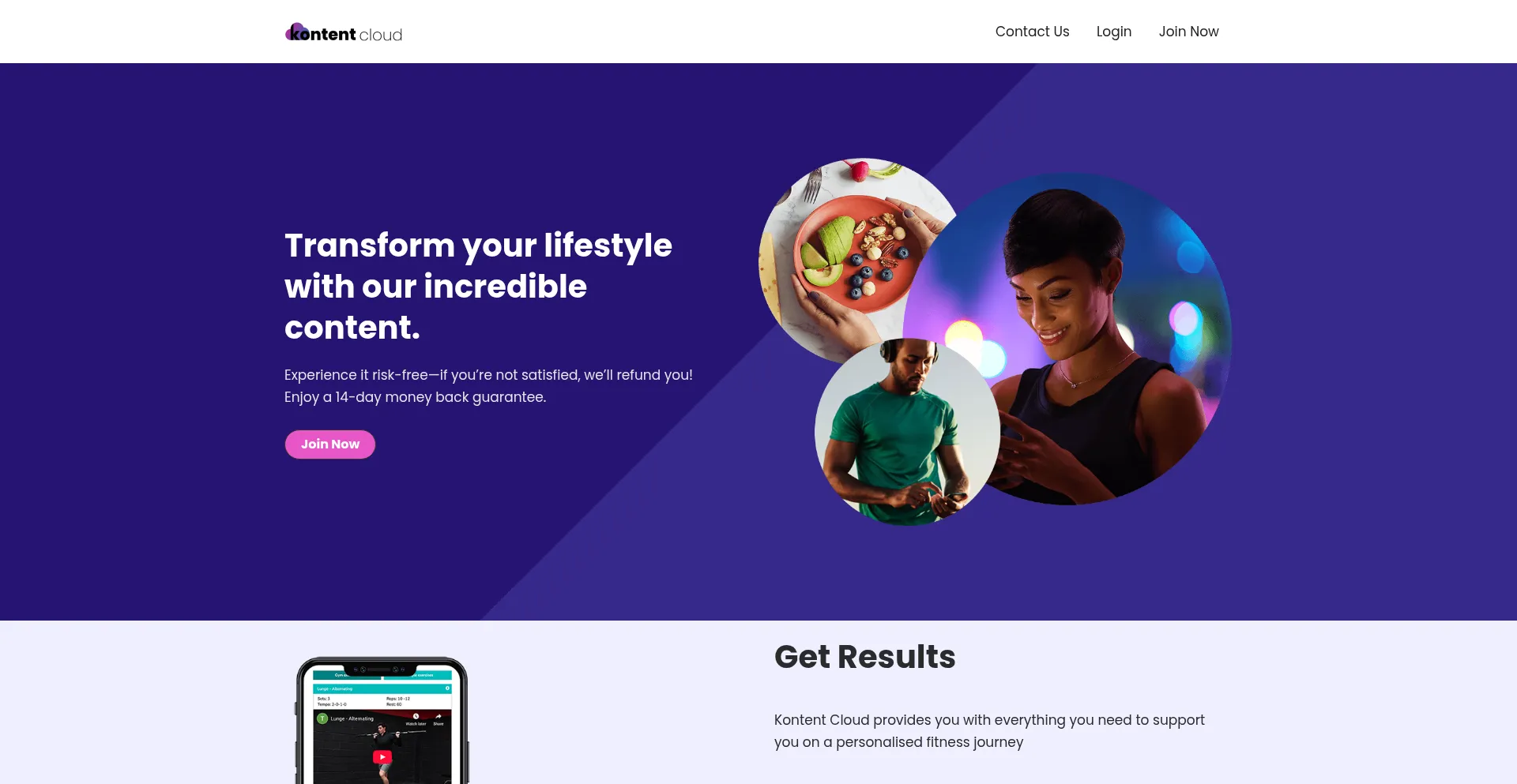 Website screenshot of Thekontentcloud.com