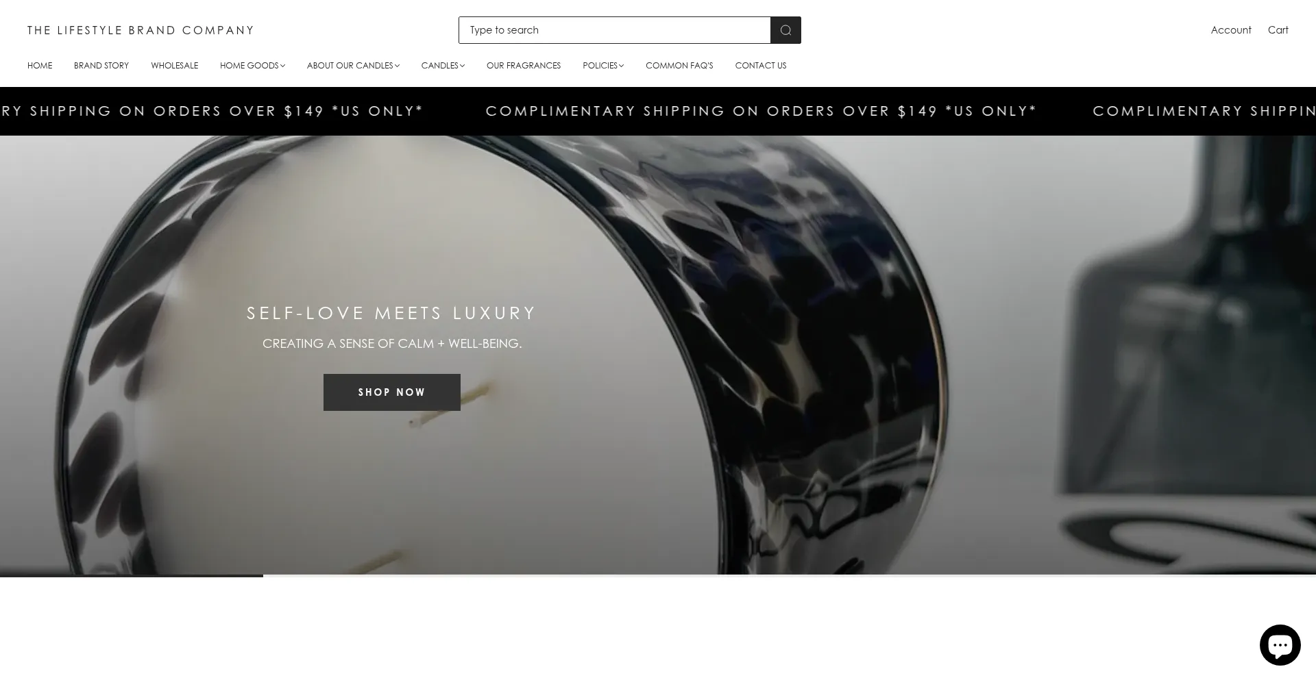 Website screenshot of Thelifestylebrand.co