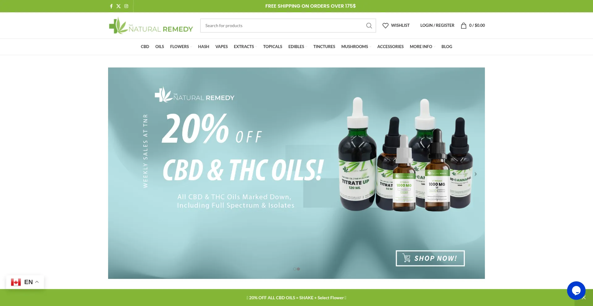 Website screenshot of Thenaturalremedy.store