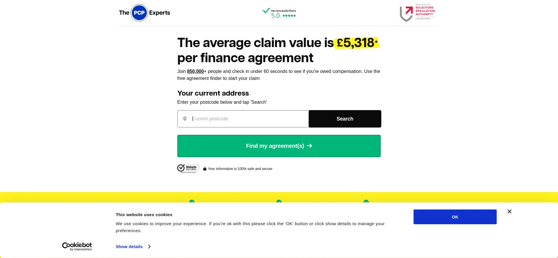 Website screenshot of Thepcpexperts.co.uk