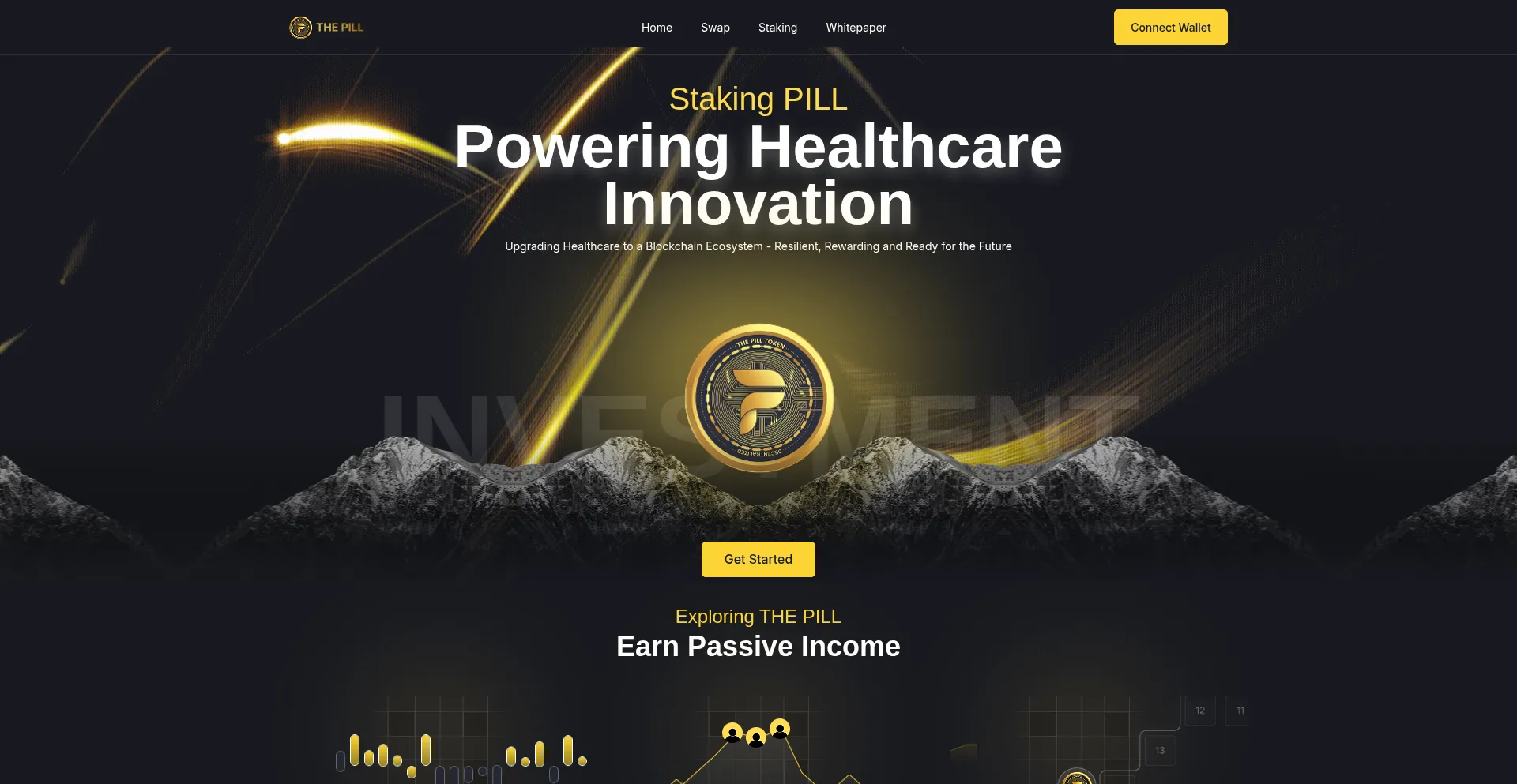 Website screenshot of Thepillcoin.com