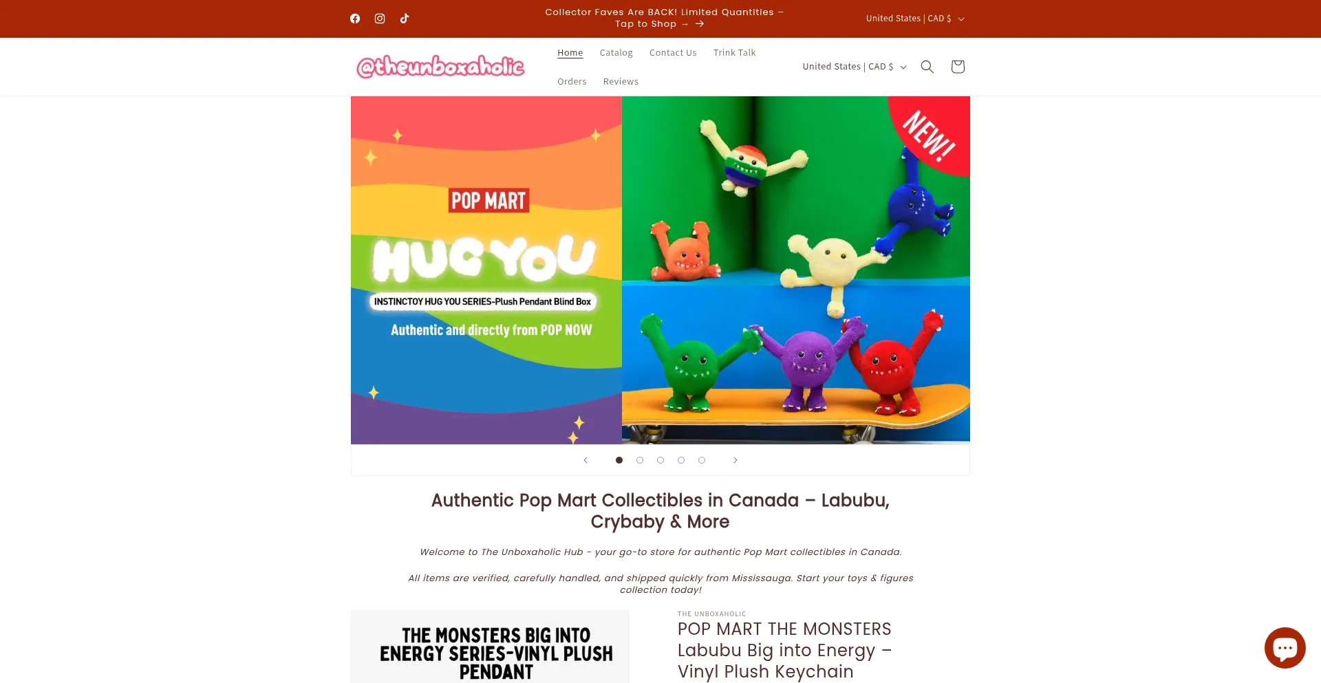 Website screenshot of Theunboxaholic.com