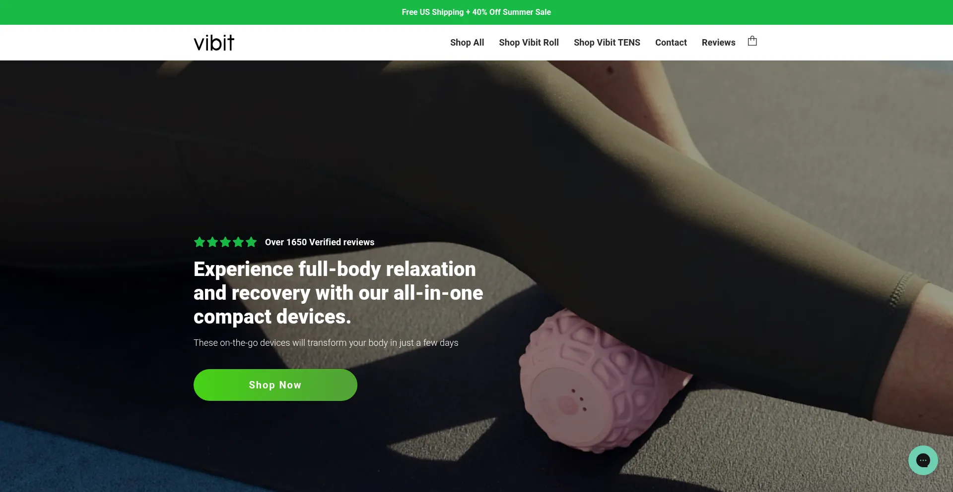 Website screenshot of Thevibit.com