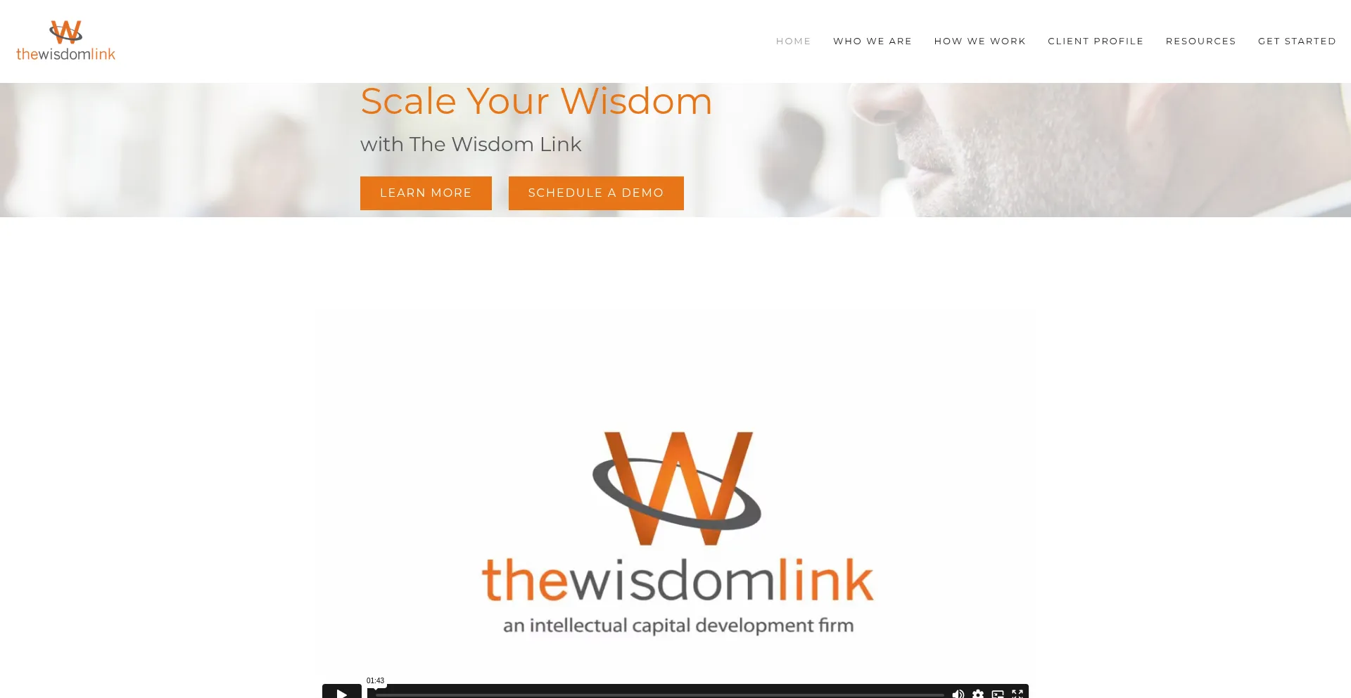 Website screenshot of Thewisdomlink.com