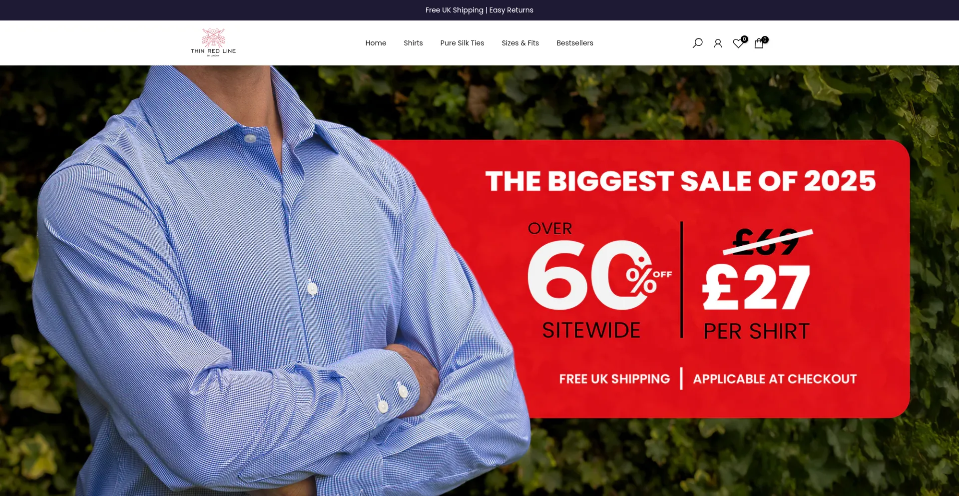 Website screenshot of Thinredline.com