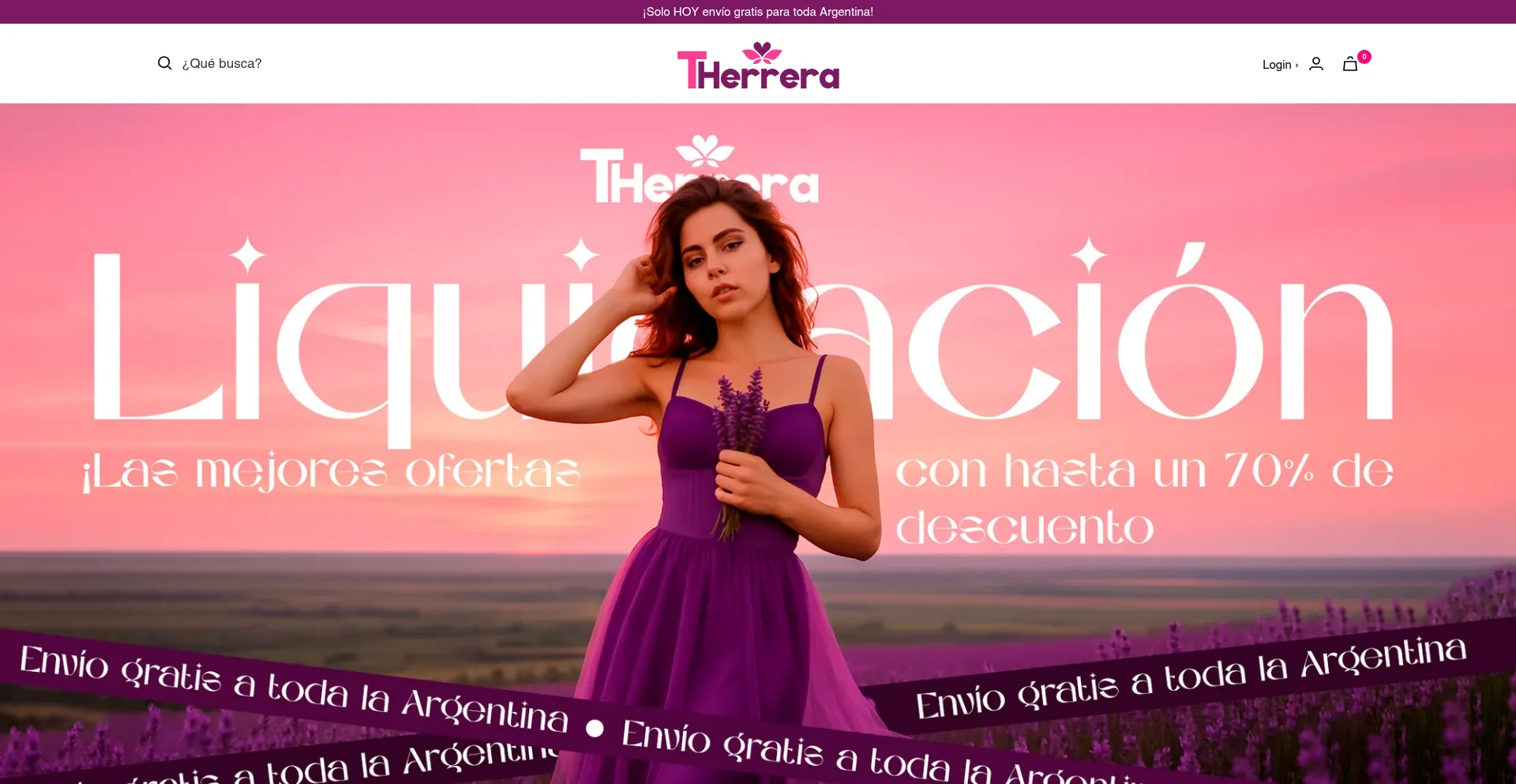 Website screenshot of Tiendaherrera.com