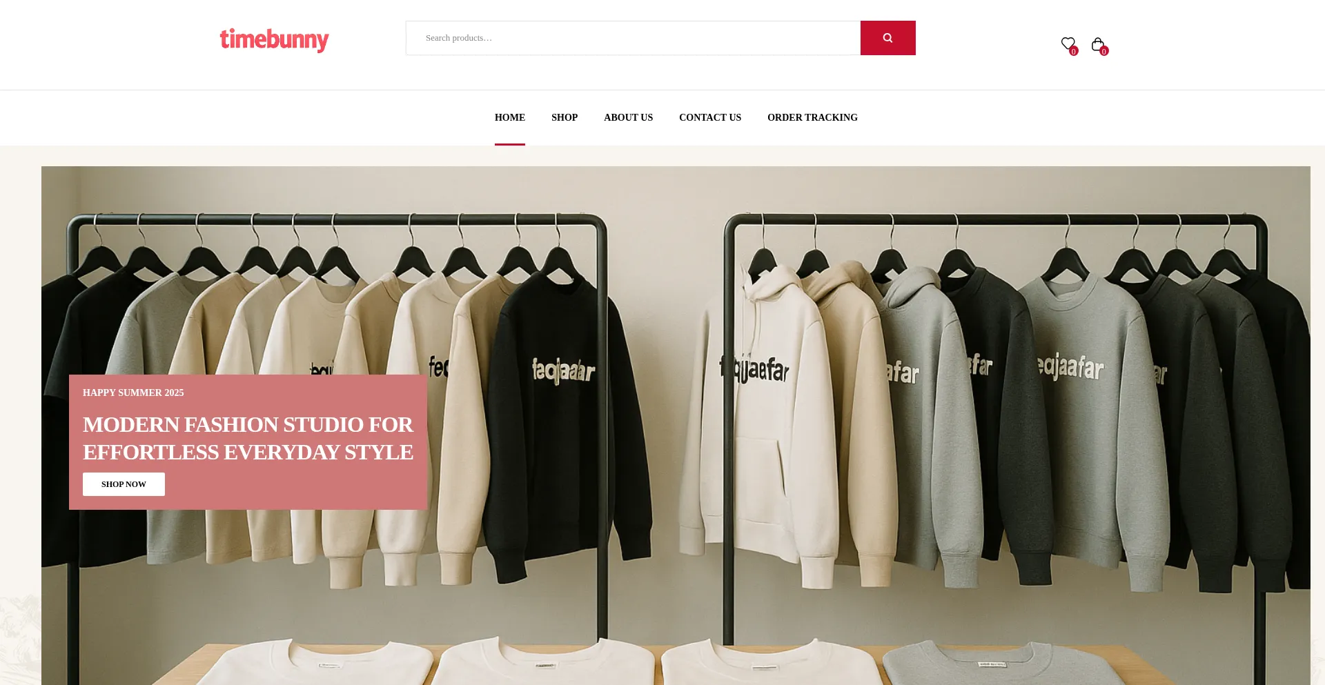 Website screenshot of Timebunny.com