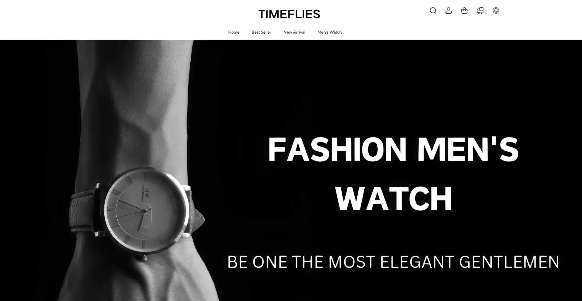 Website screenshot of Timeflies.site
