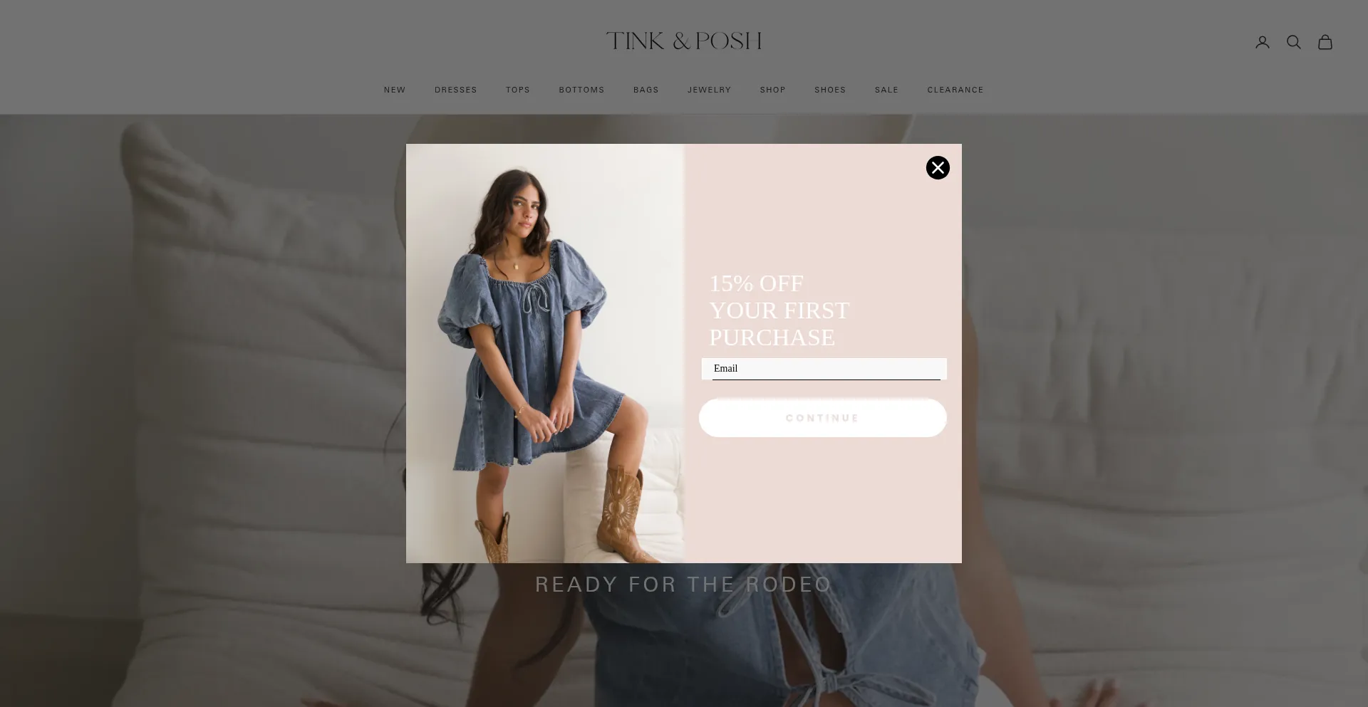 Website screenshot of Tinkandposh.com