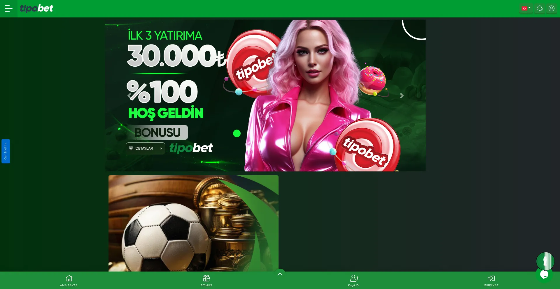 Website screenshot of Tipobet5593.com