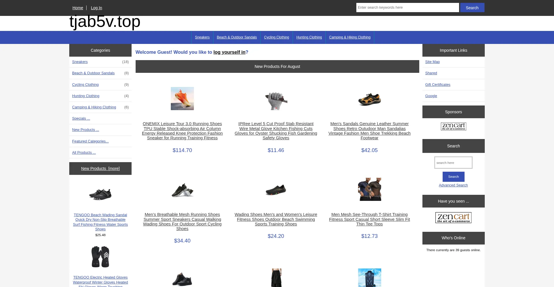 Website screenshot of Tjab5v.top