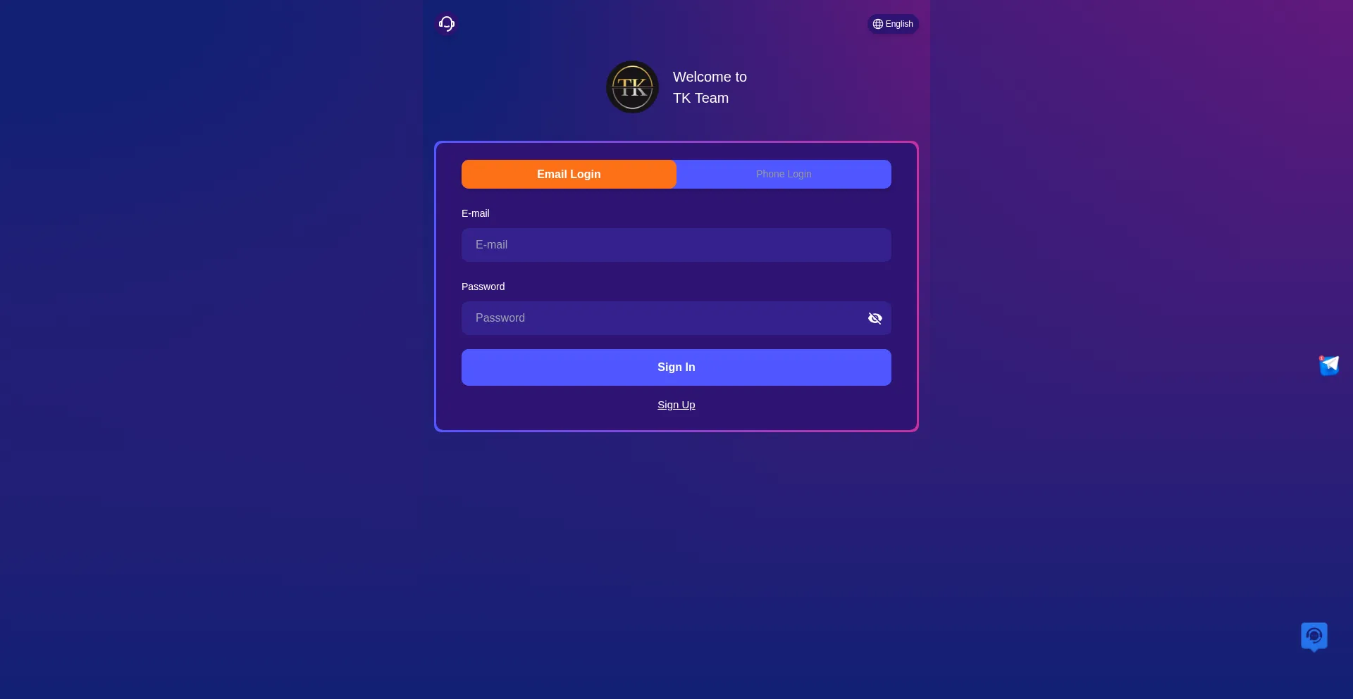 Website screenshot of Tkteam.shop