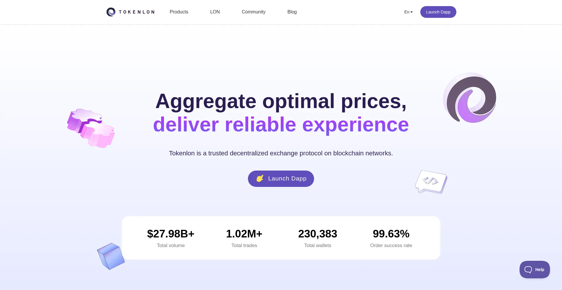 Website screenshot of Tokenlon.im