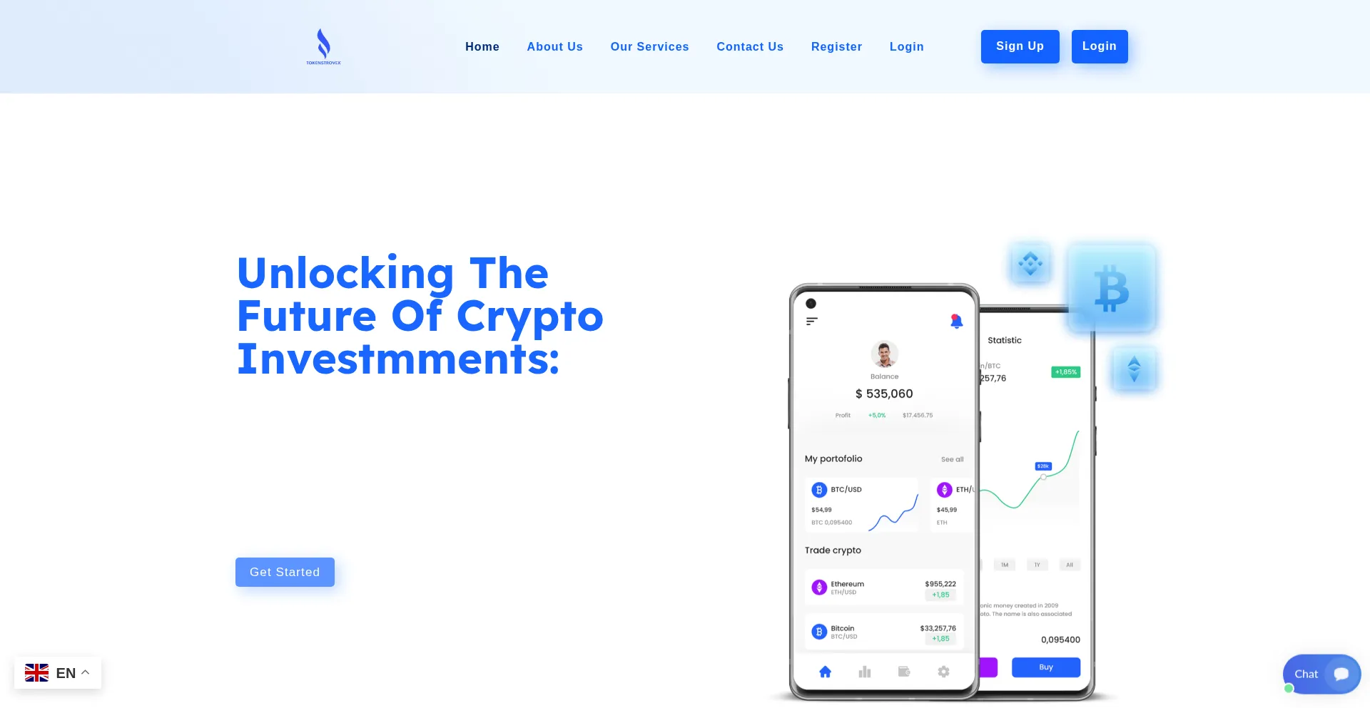 Website screenshot of Tokenstrovex.online