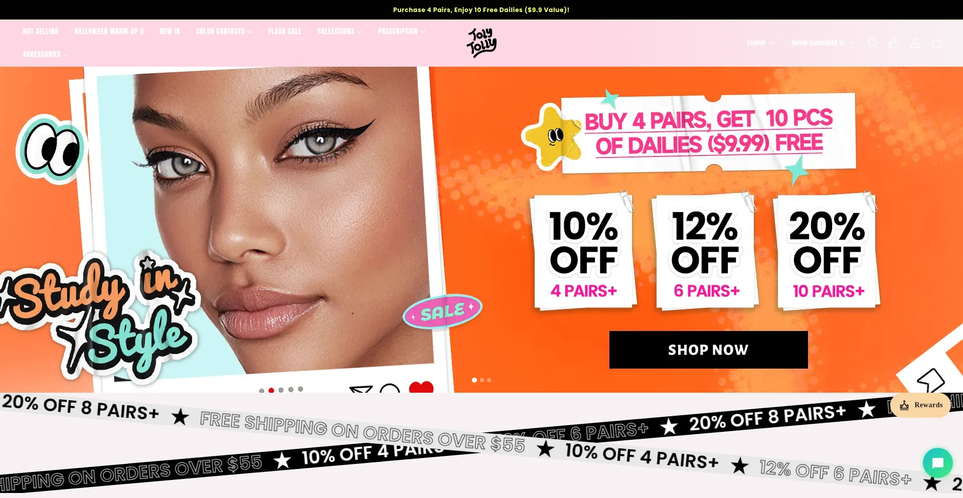 Website screenshot of Tolytolly.com