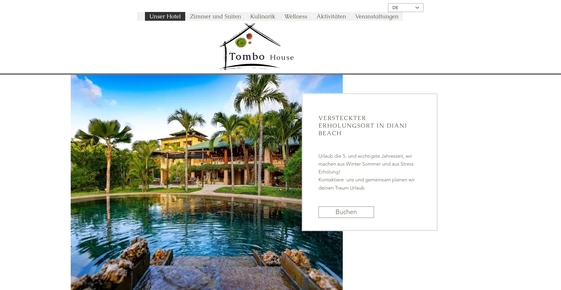 Website screenshot of Tombohouse.com