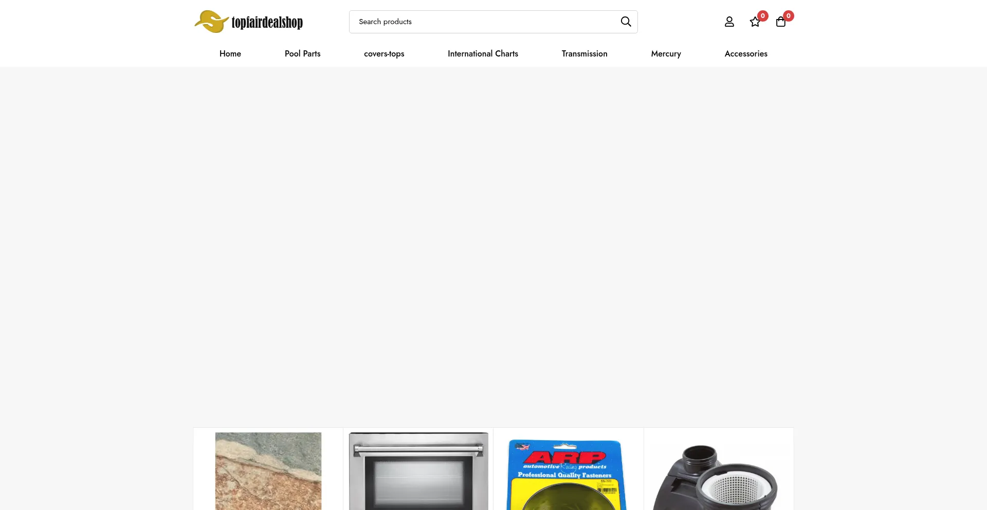 Website screenshot of Topfairdealshop.com