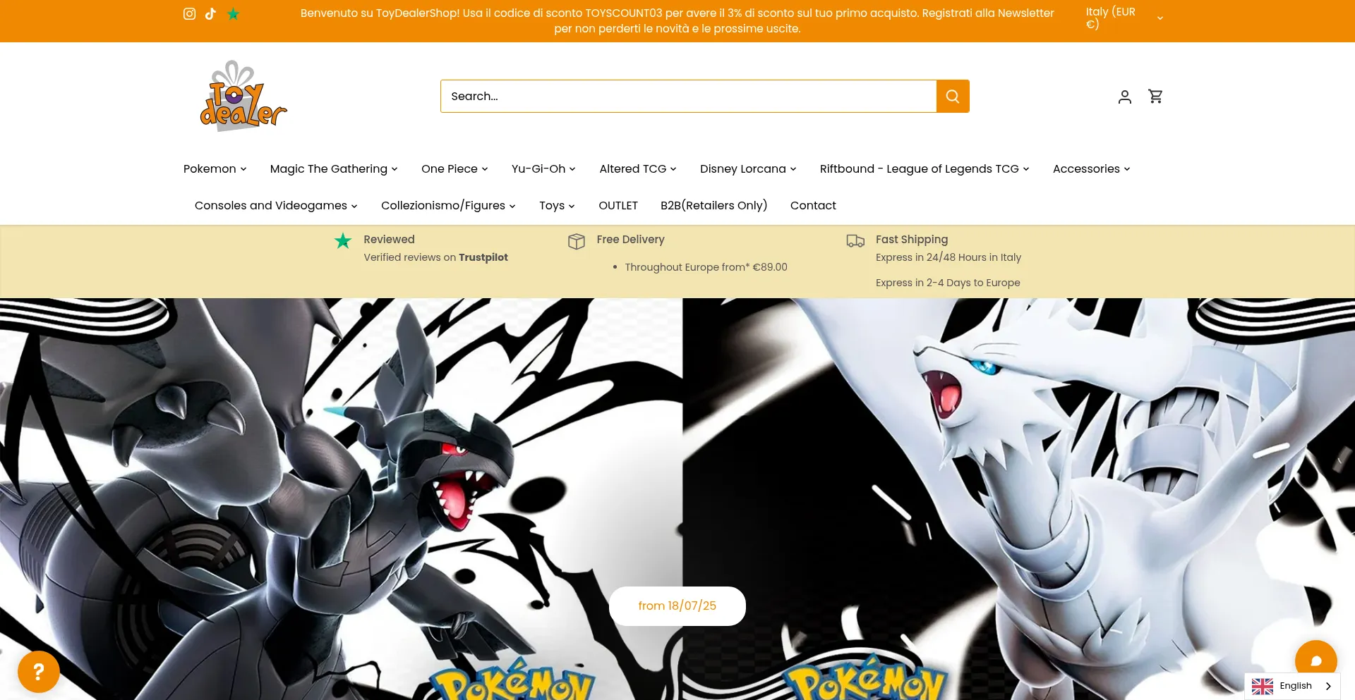 Website screenshot of Toydealershop.com
