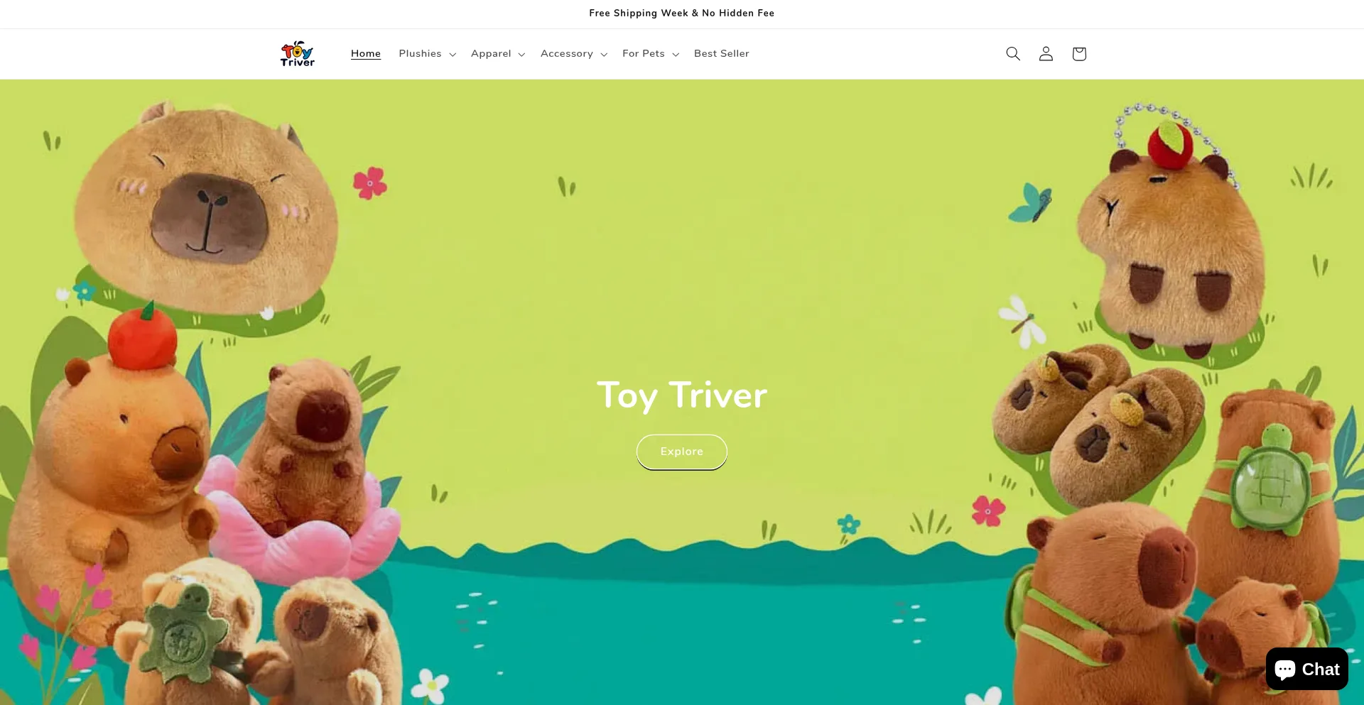 Website screenshot of Toytriver.com