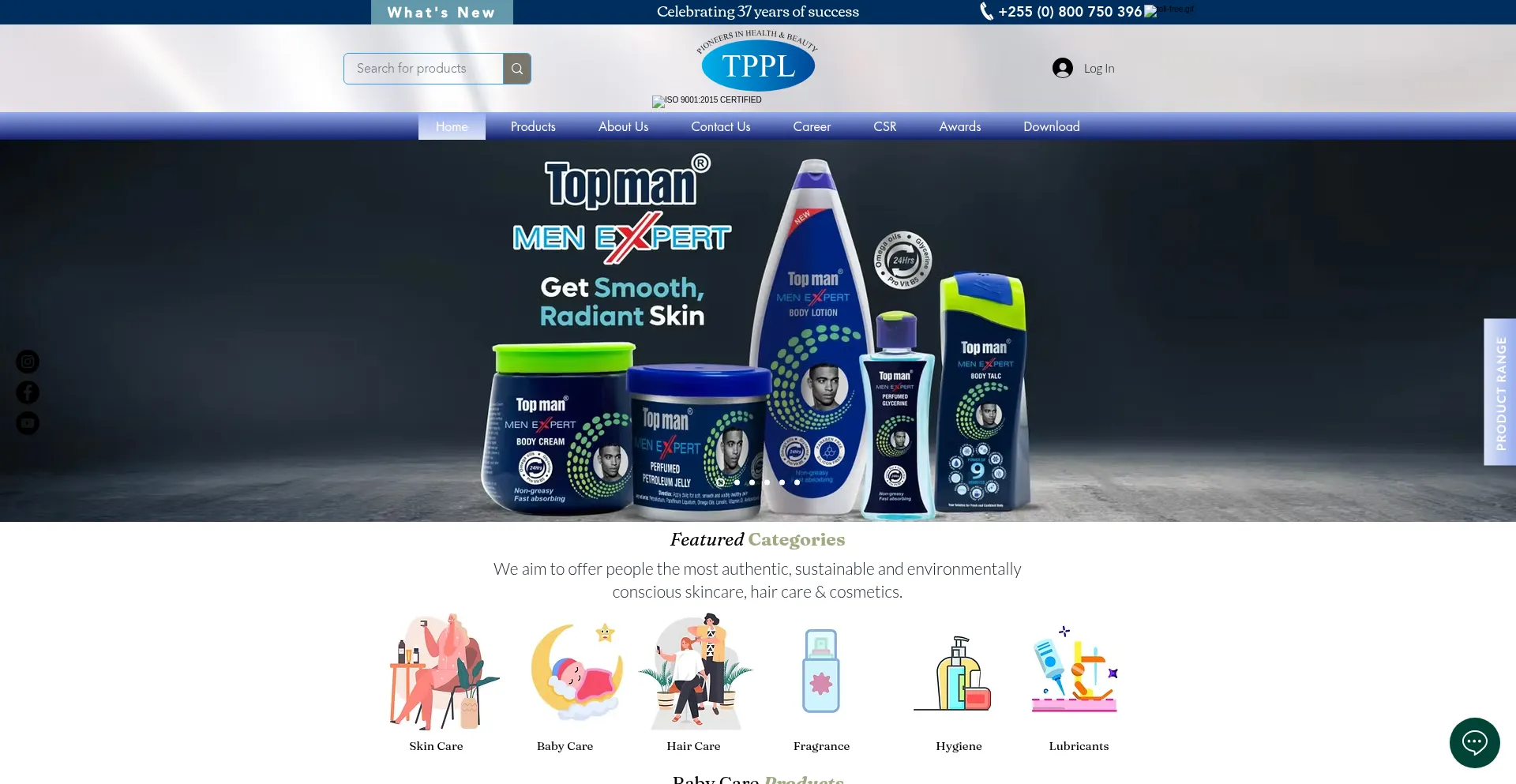Website screenshot of Tppl.co.tz