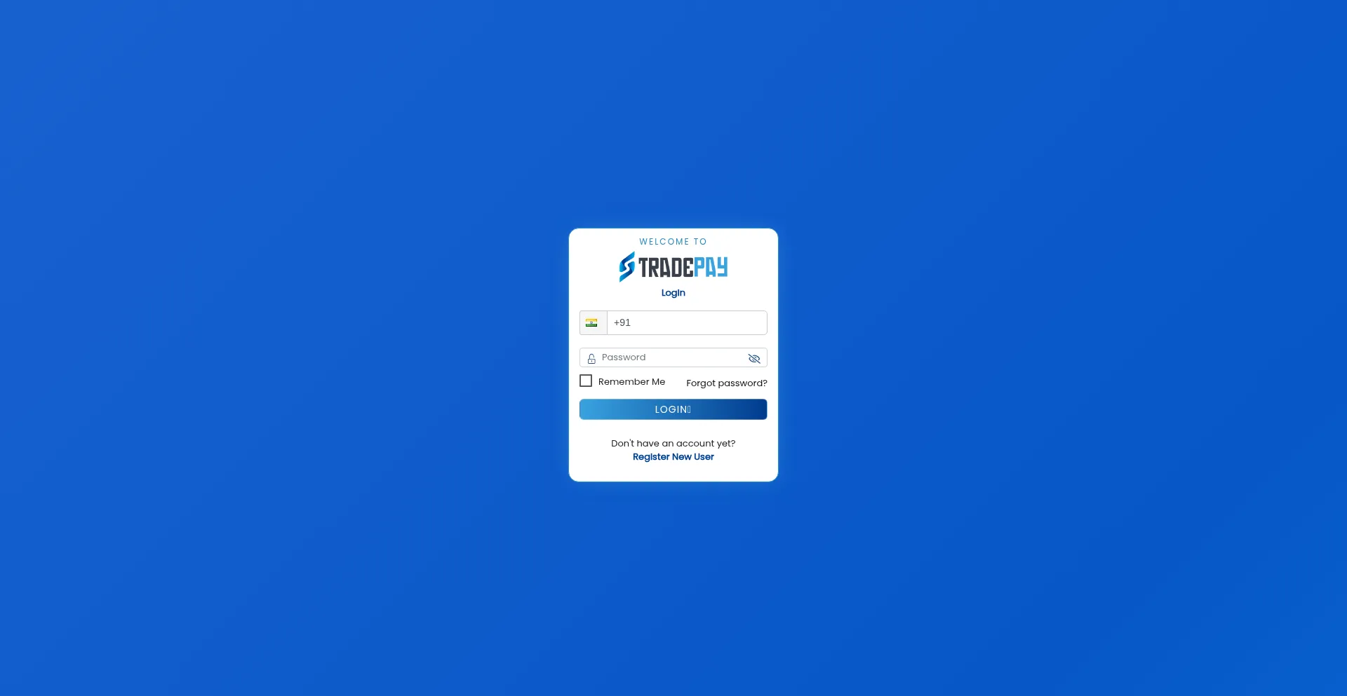 Website screenshot of Tradepay.online