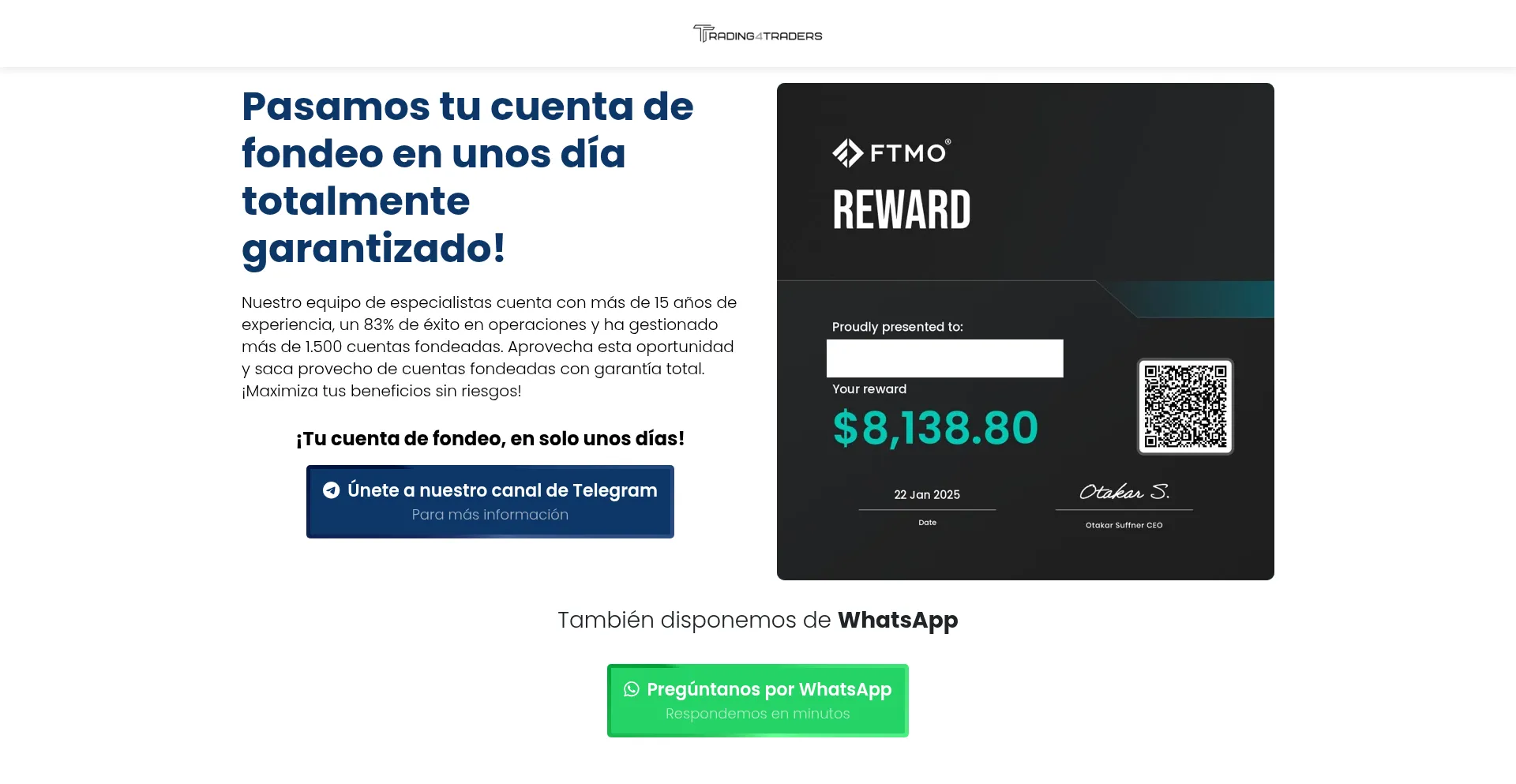 Trading4traders.pro é Seguro e Confiável?