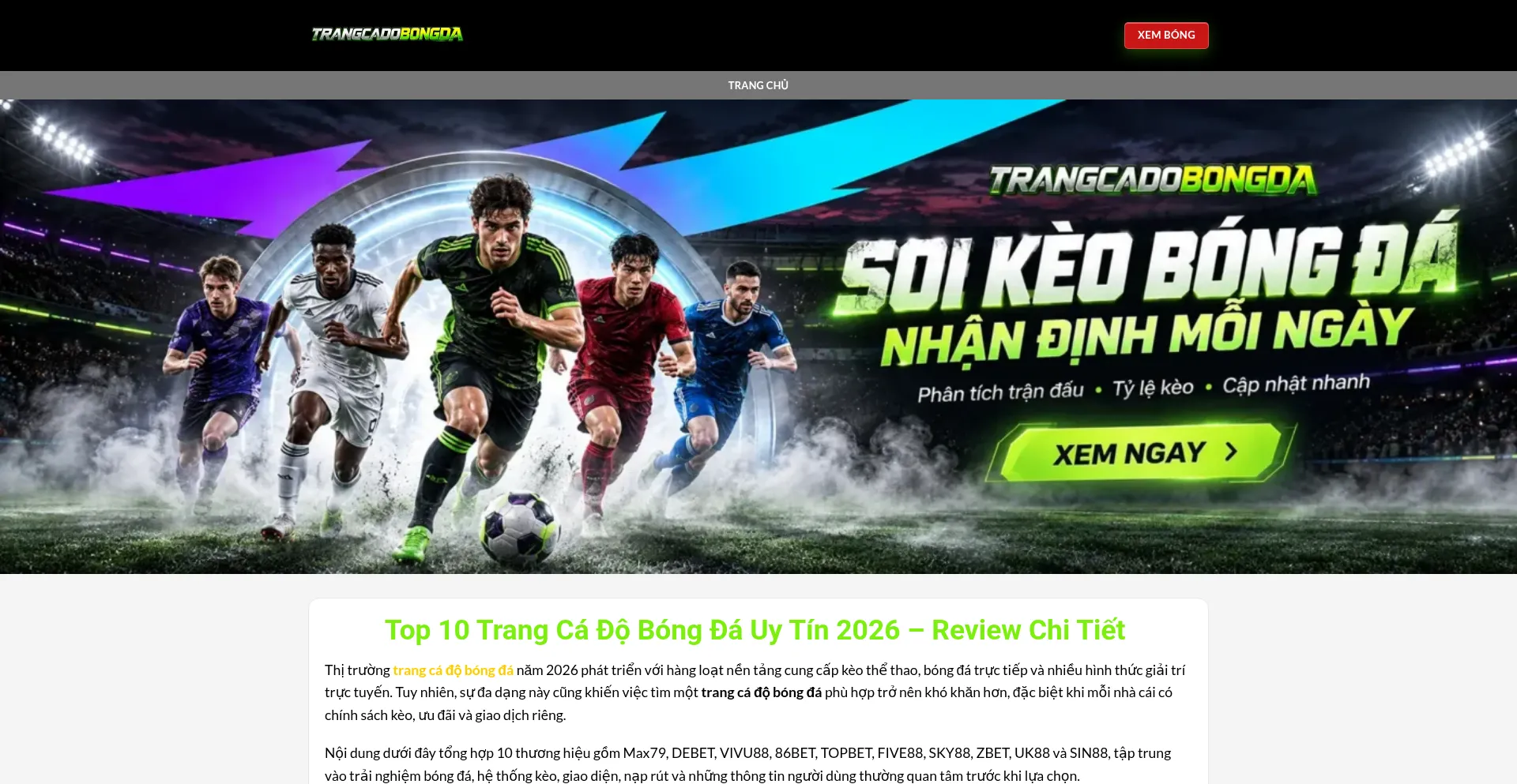 Trangcadobongda.dev