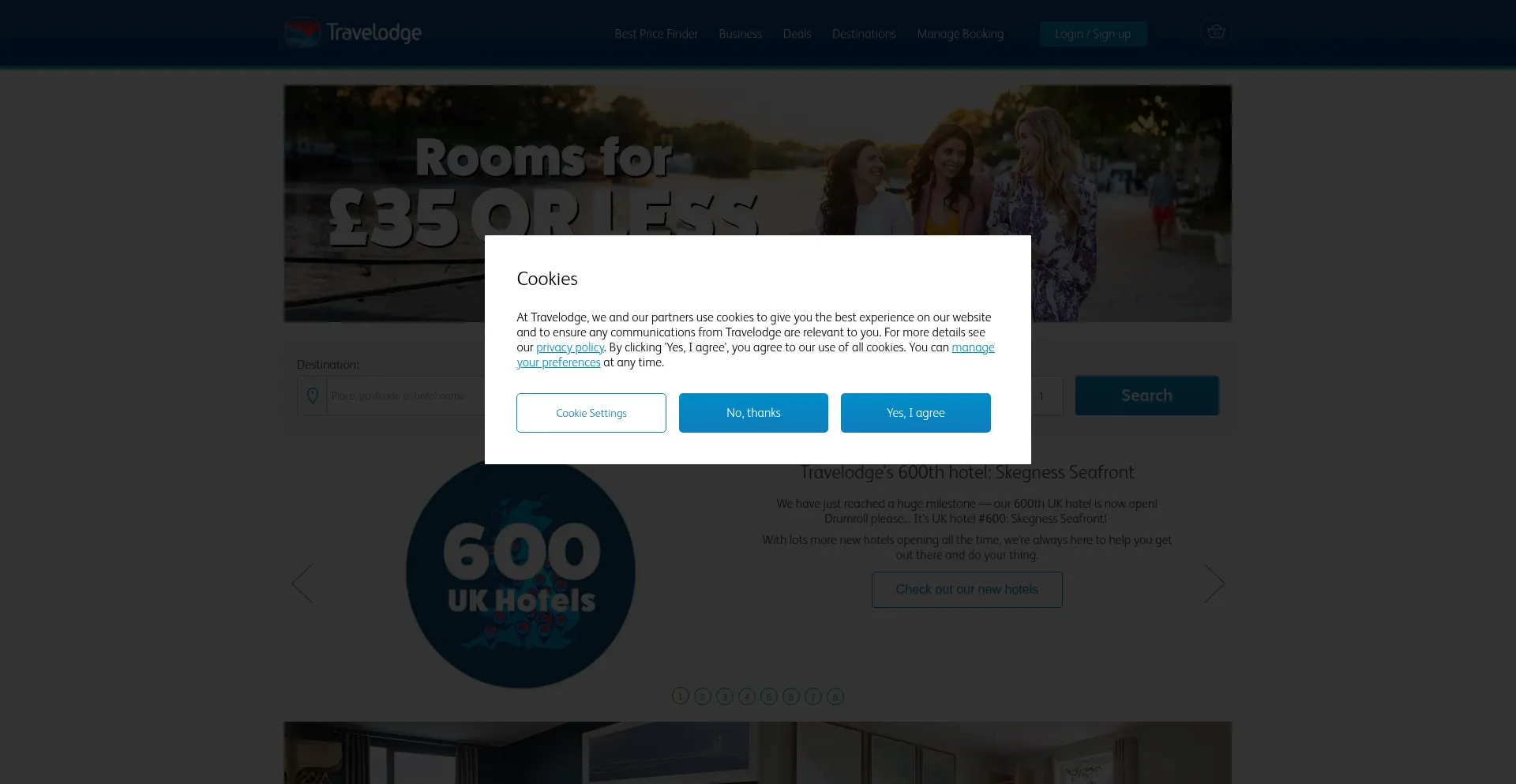 Travelodge.co.uk Screenshot