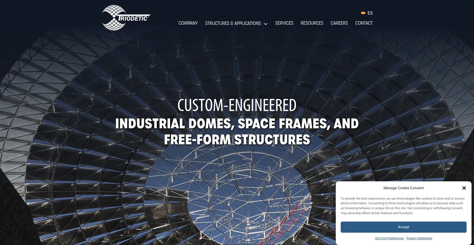 Website screenshot of Triodetic.com