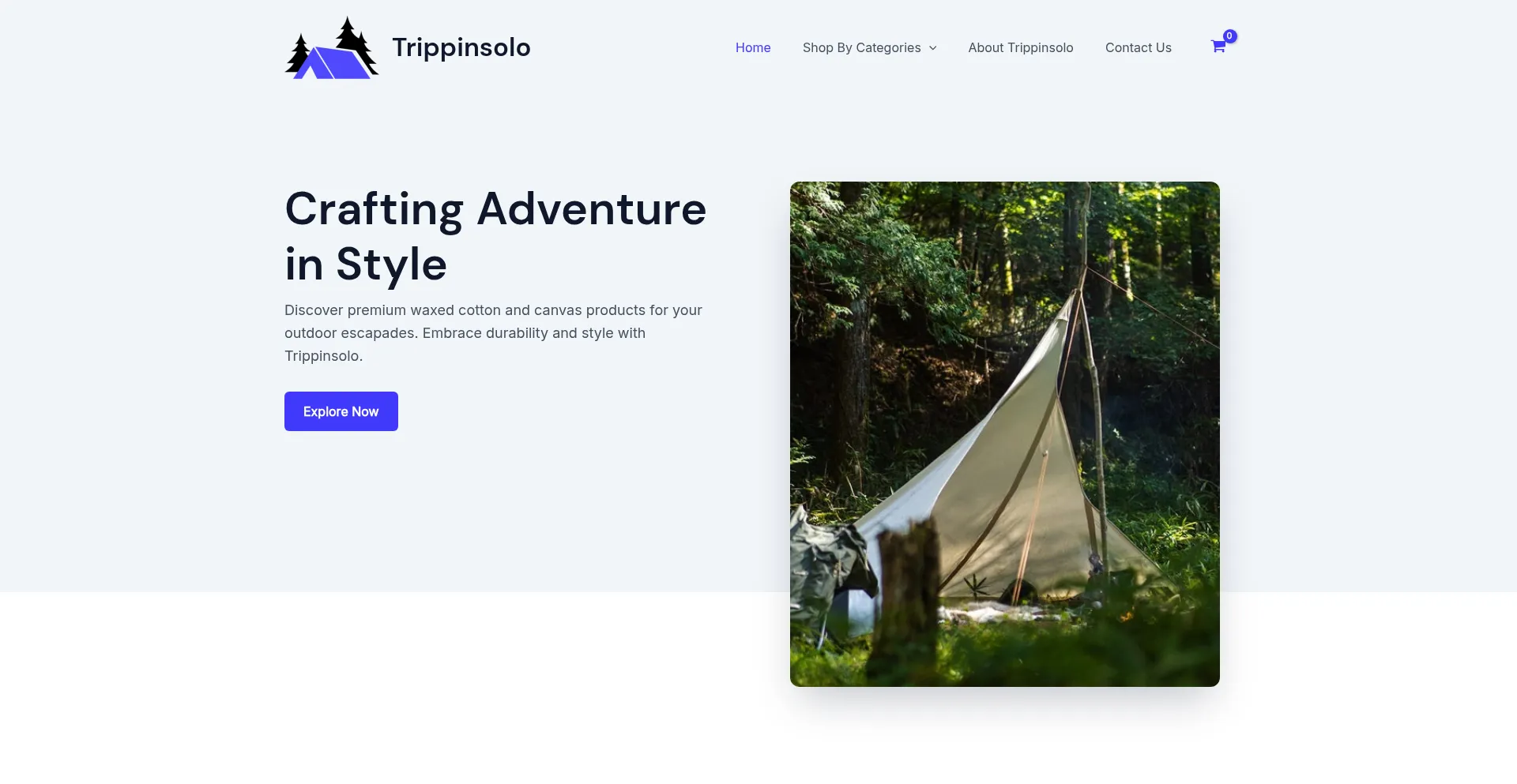 Website screenshot of Trippinsolo.com