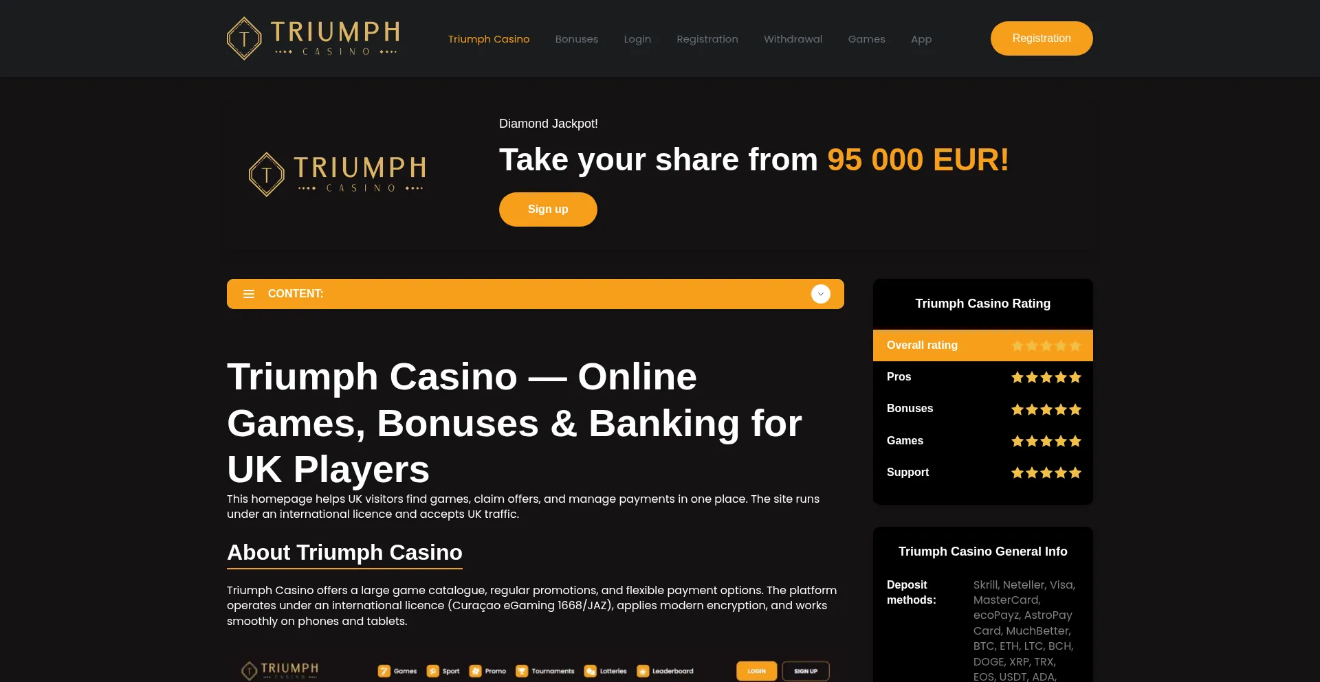 Triumphcasino-online.com