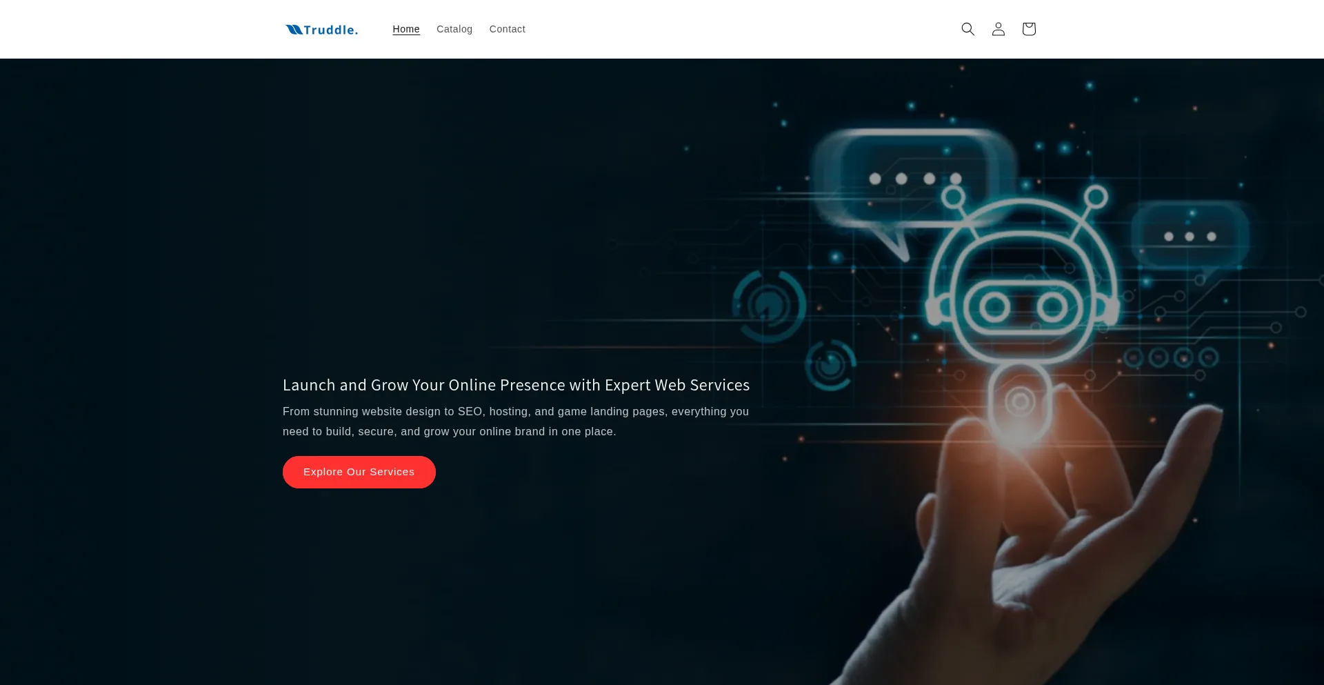 Website screenshot of Truddle.us